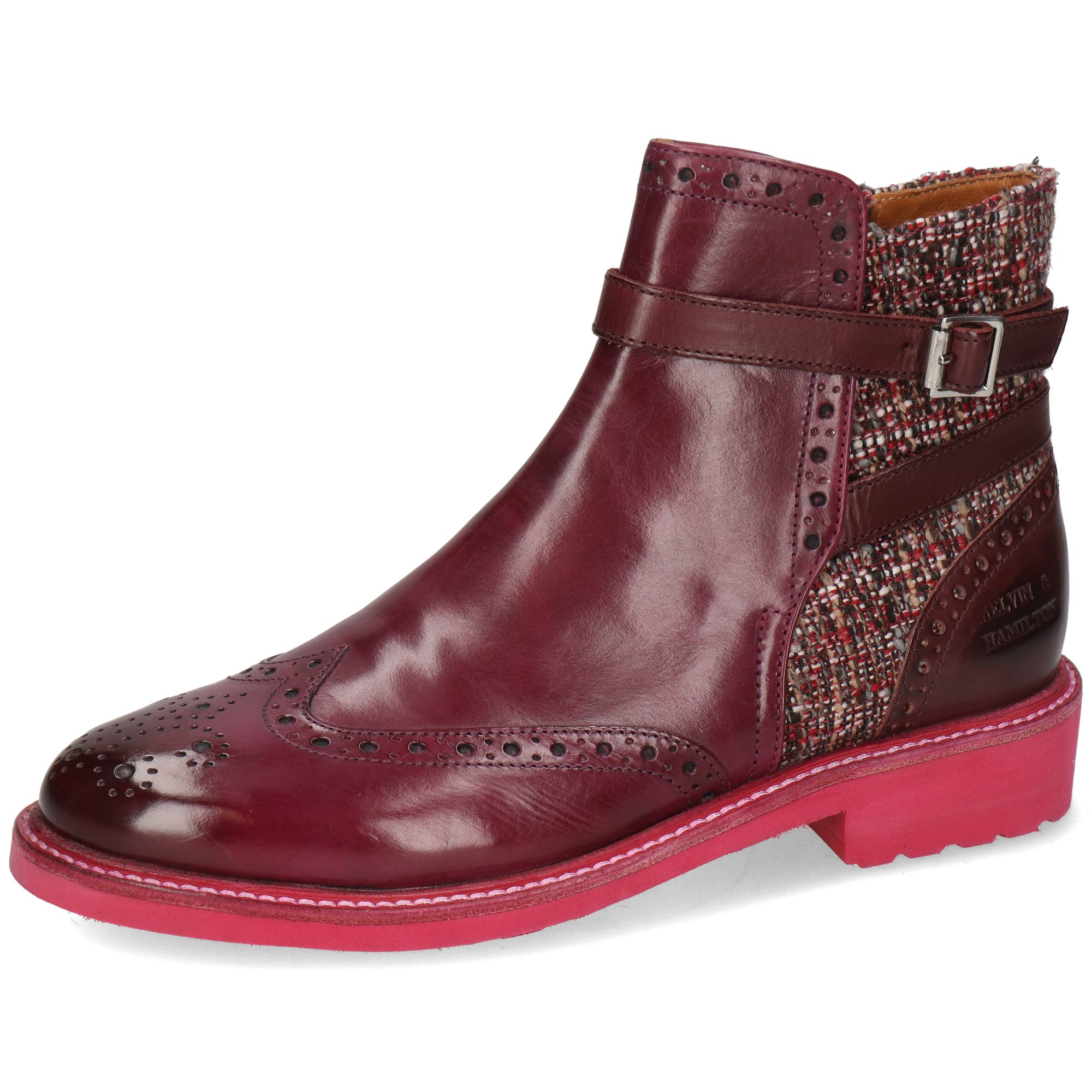 Melvin & Hamilton Selina 25 Leder-Jodhpur Boots für Damen Stiefelette Flache Absätze, Echtes Leder, Vegetabile Gerbung