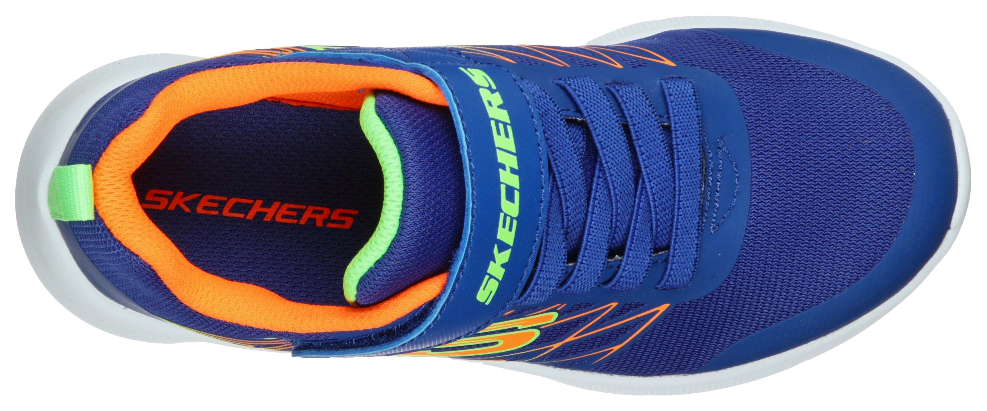 MICROSPEC Sneaker blau-orange Kontrastbesatz mit Skechers Kids