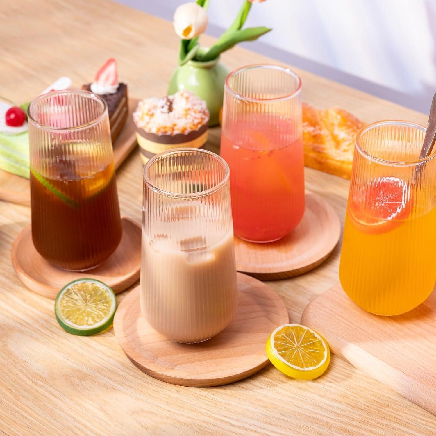 LuxusKollektion Latte-Macchiato-Glas Latte Macchiato Gläser Cappuccino Kaffeegläser 400ml 2er Set