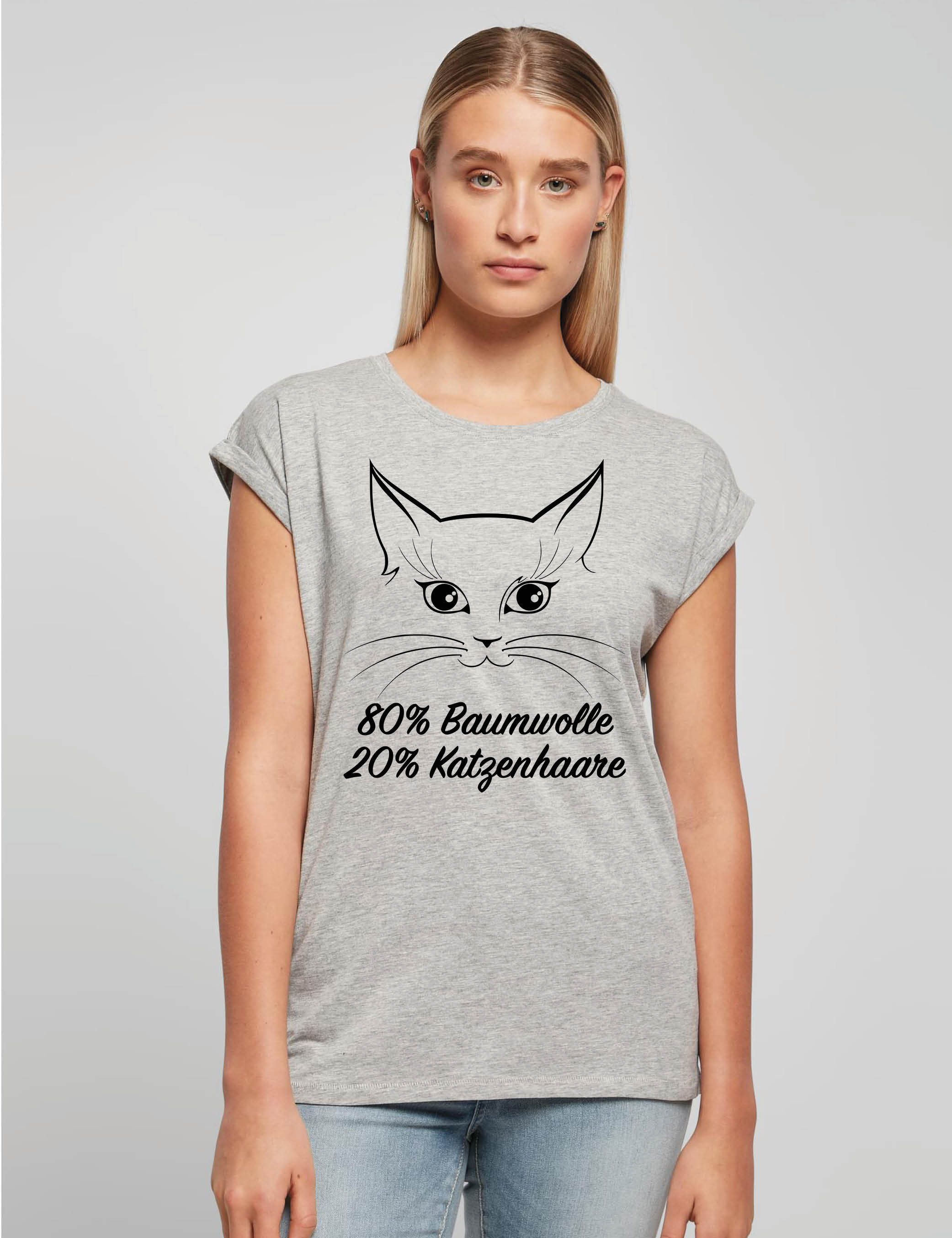Youth Designz Print-Shirt "Katzenhaare" Damen T-Shirt günstig online kaufen