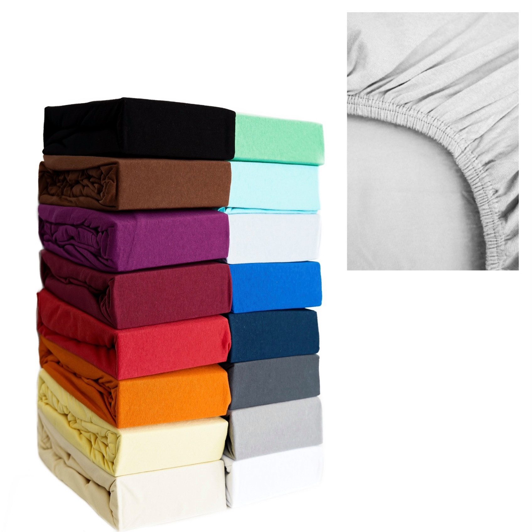 COFI 1453 Spannbettlaken 100% Baumwolle 120-130x200 cm + 25 cm Rundumgummiz günstig online kaufen