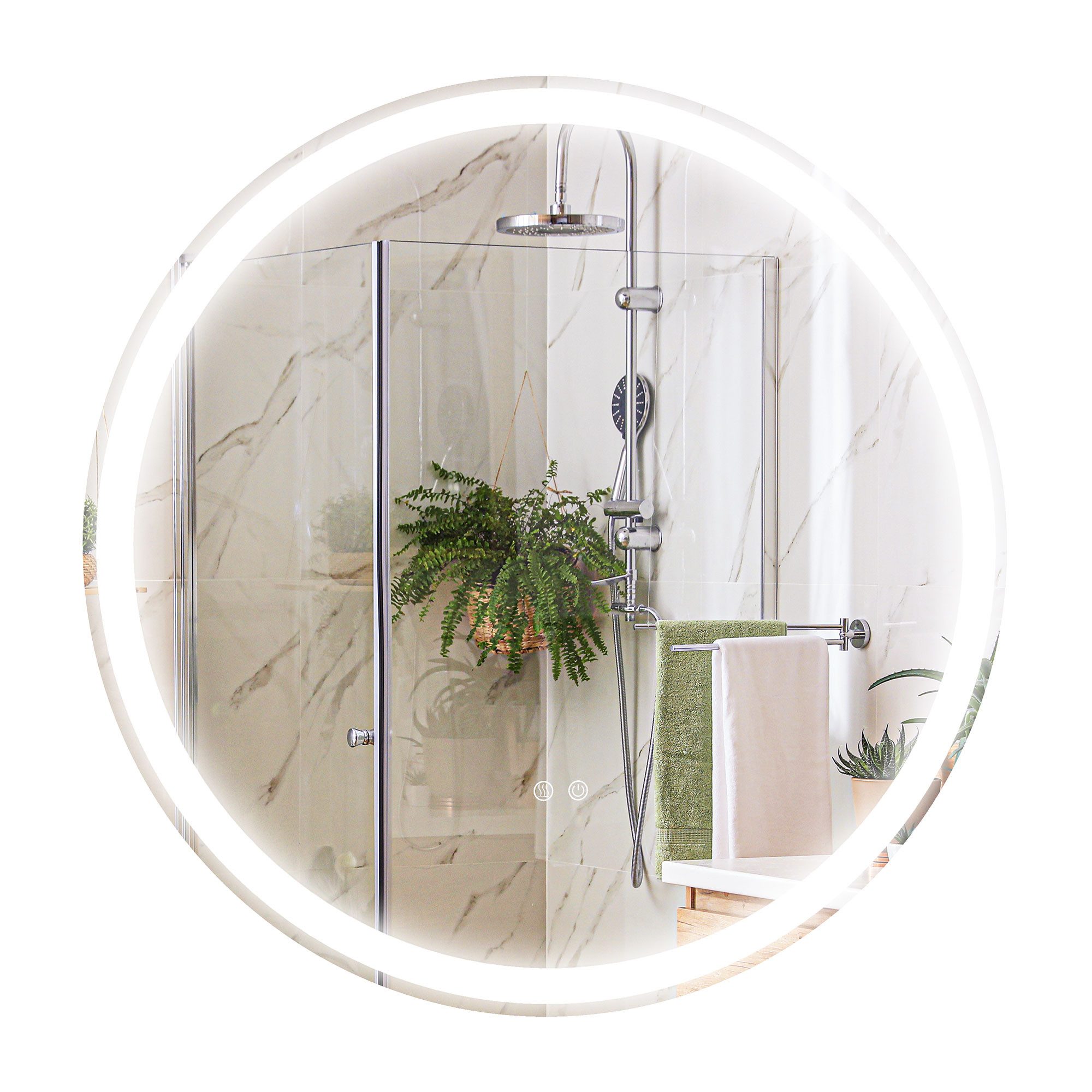 Kleankin Spiegel Badezimmerspiegel, Badspiegel mit LED Beleuchtung (60 cm L günstig online kaufen