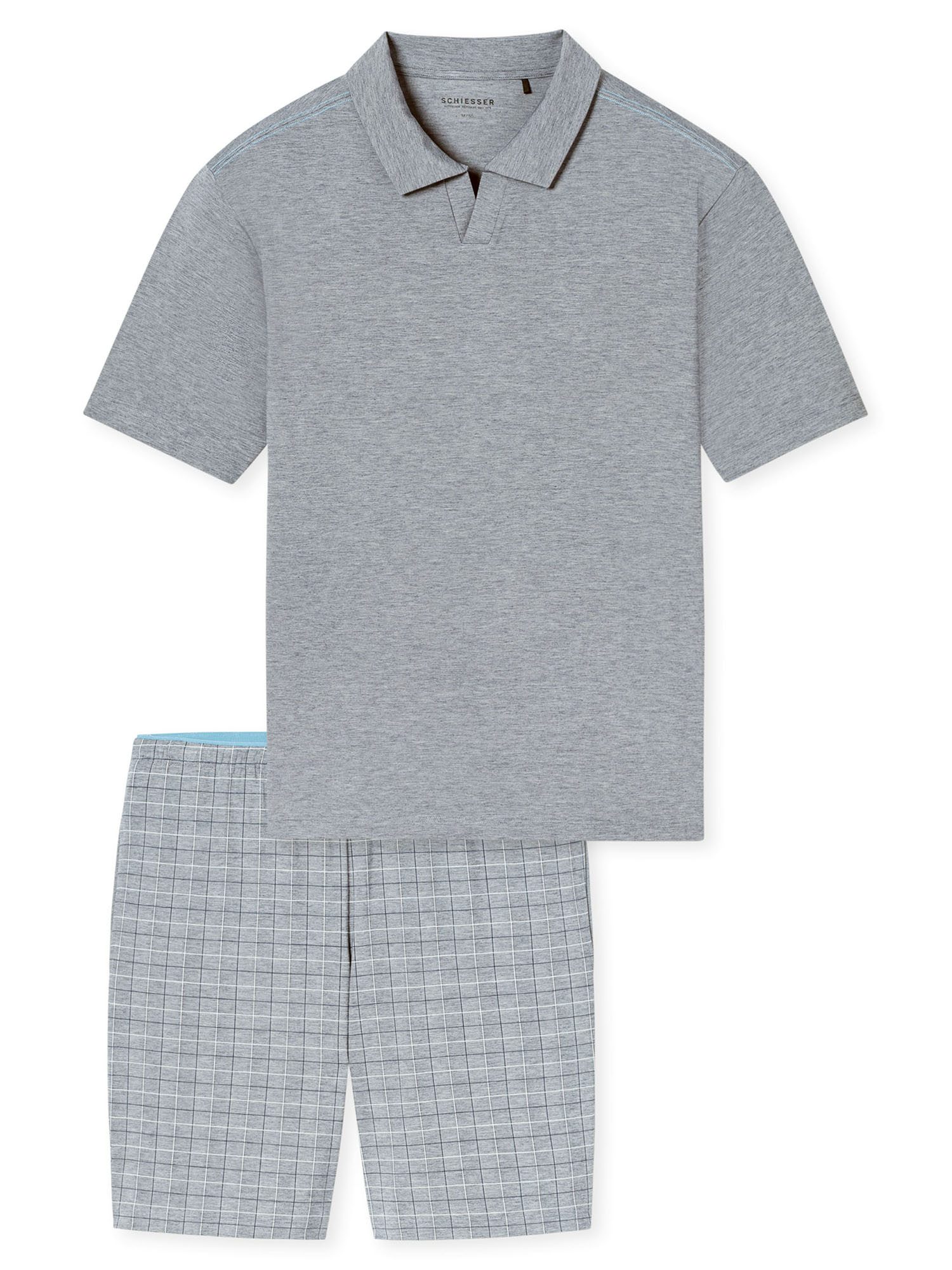 Schiesser Pyjama Selected Premium Jacquard (2 tlg) Schlafanzug, Pyjama Set, günstig online kaufen