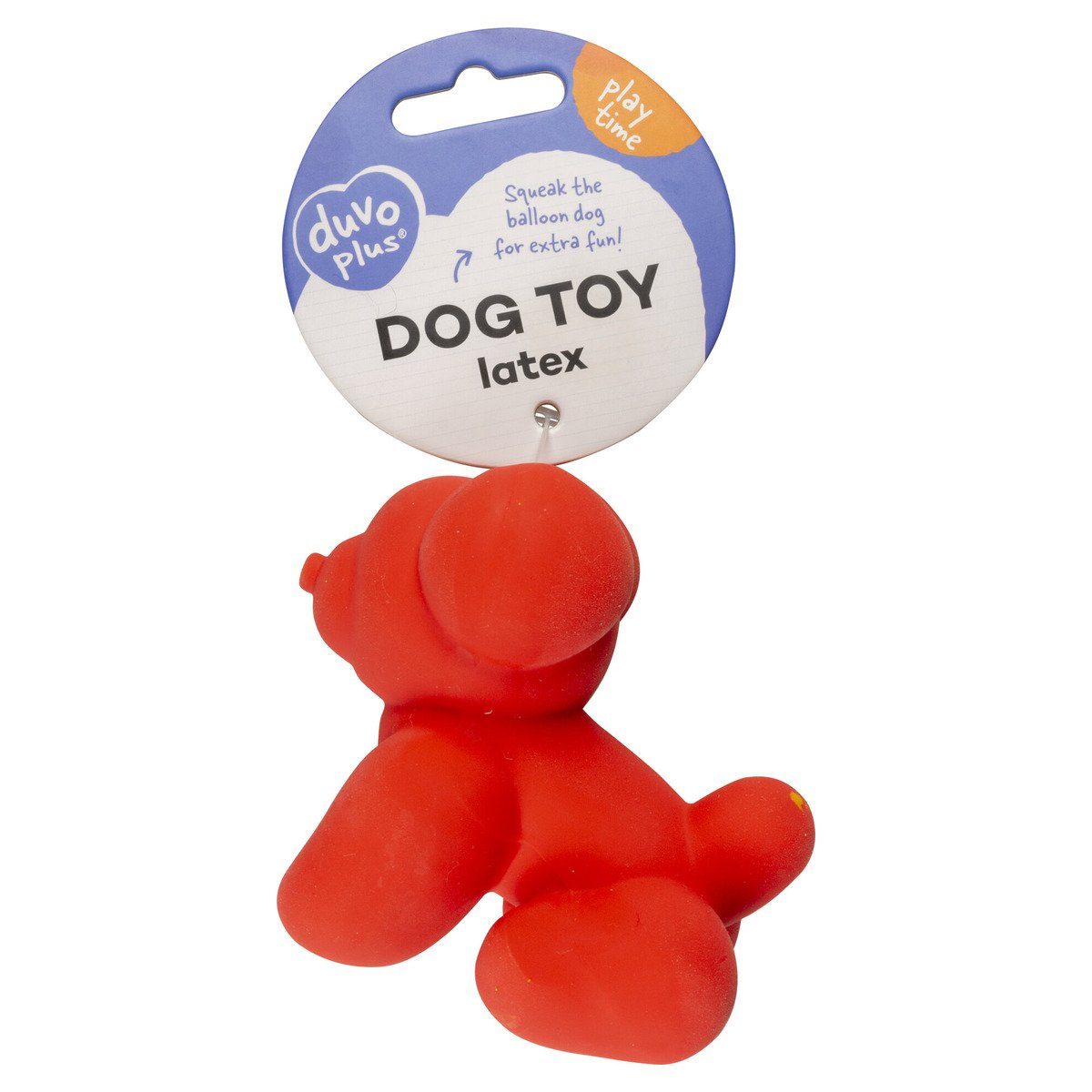 Thumbnail - DUVO+ Tierquietschie Hundespielzeug Latex Balloon Pug rot