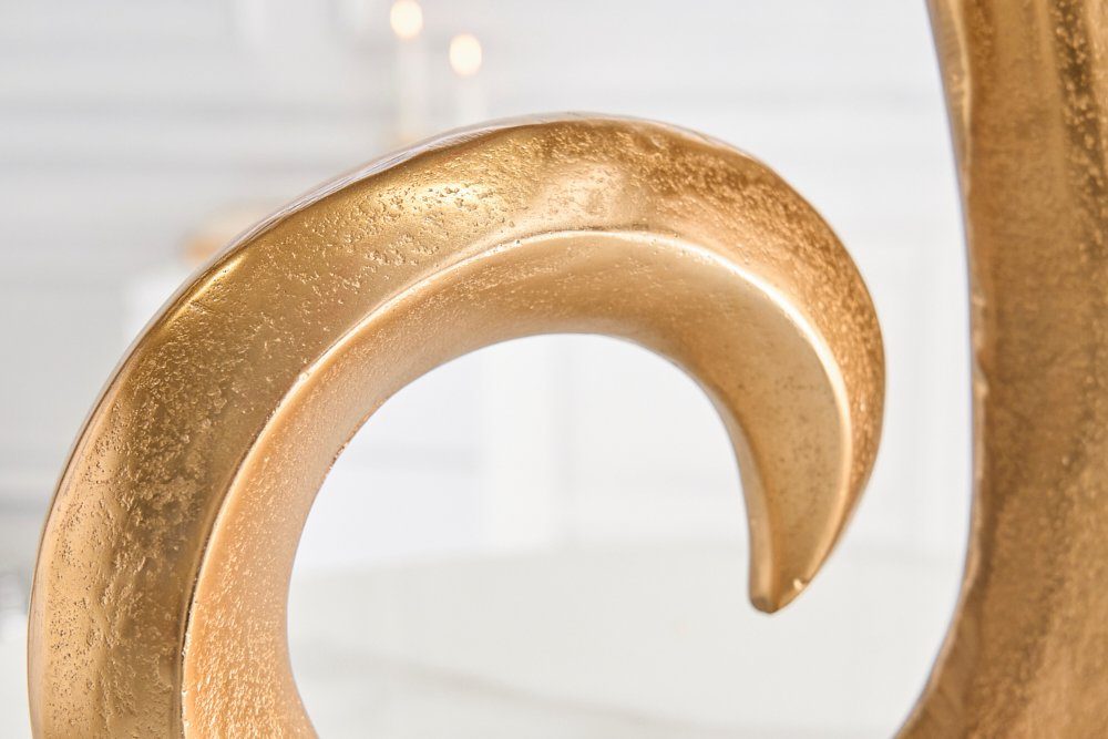 Dekovase gold Dekoration groß · 1 · Tisch · (Einzelartikel, · St), WAVE Metall riess-ambiente Wohnzimmer 47cm