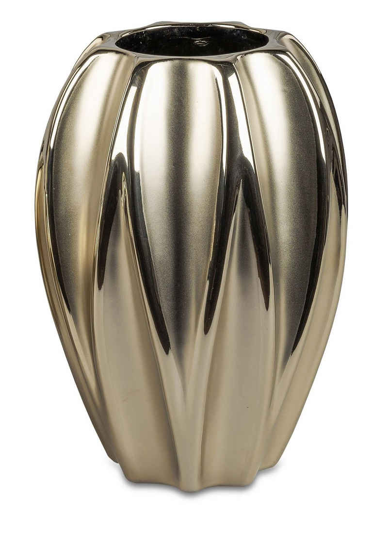 Small-Preis Dekovase Formano Vase Tischvase Champagner matt Gold in 5 Größen wählbar