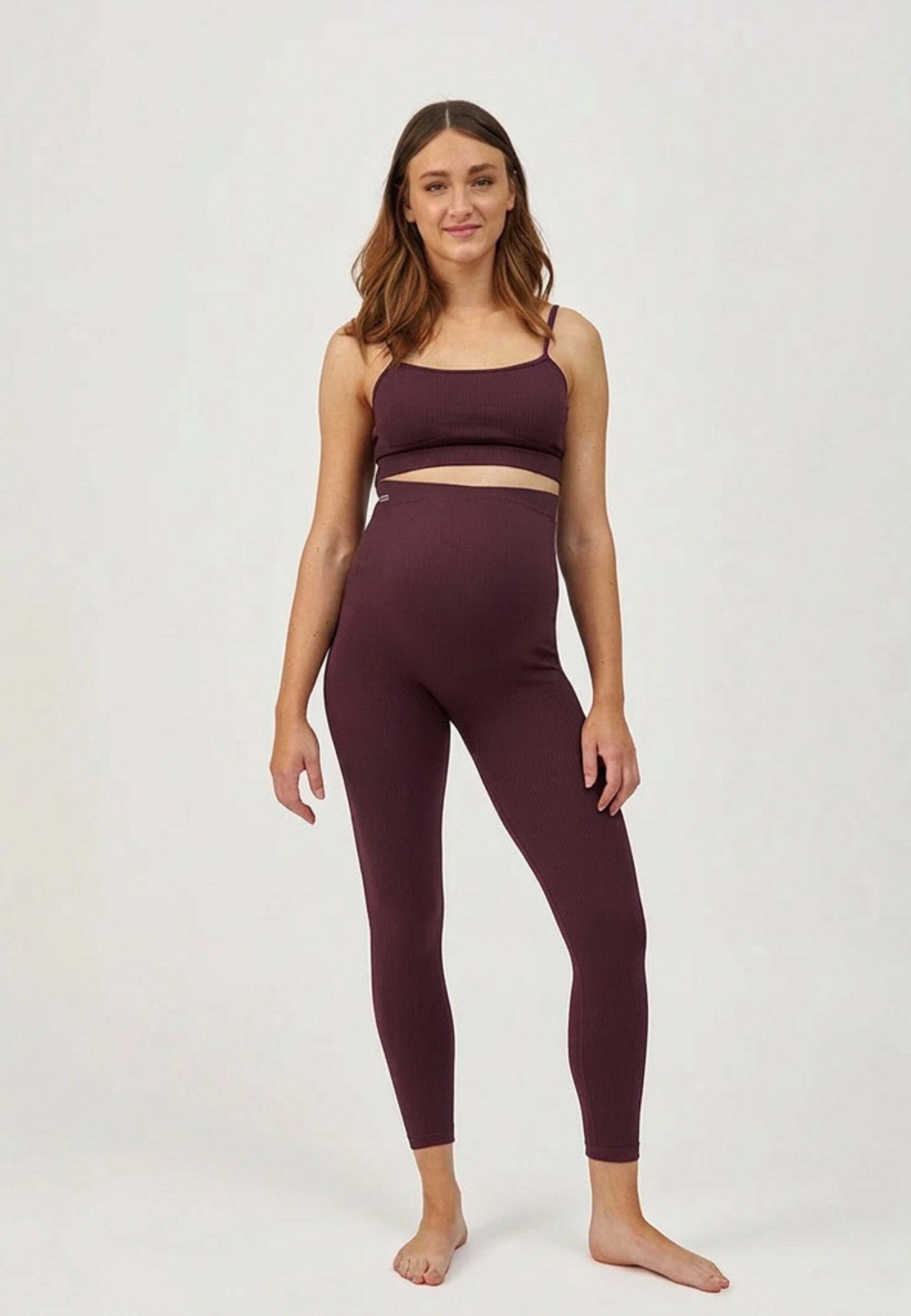 SNOCKS Highwaist Leggings Maternity Leggings (1-tlg) mit flexibler Passform aus ultraweichem Strickmaterial