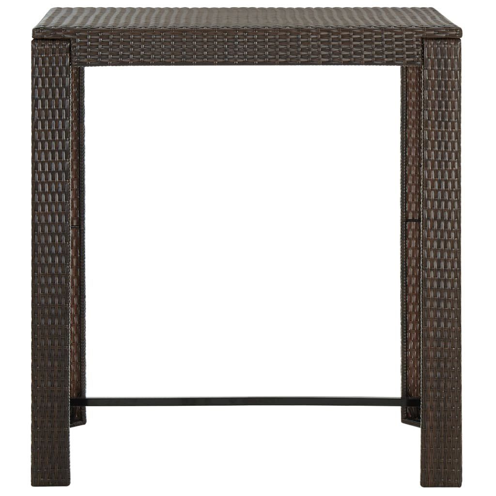 Gartenlounge-Set Rattan Poly 5-tlg. (5-tlg) mit vidaXL Braun, Gartenbar-Set Kissen