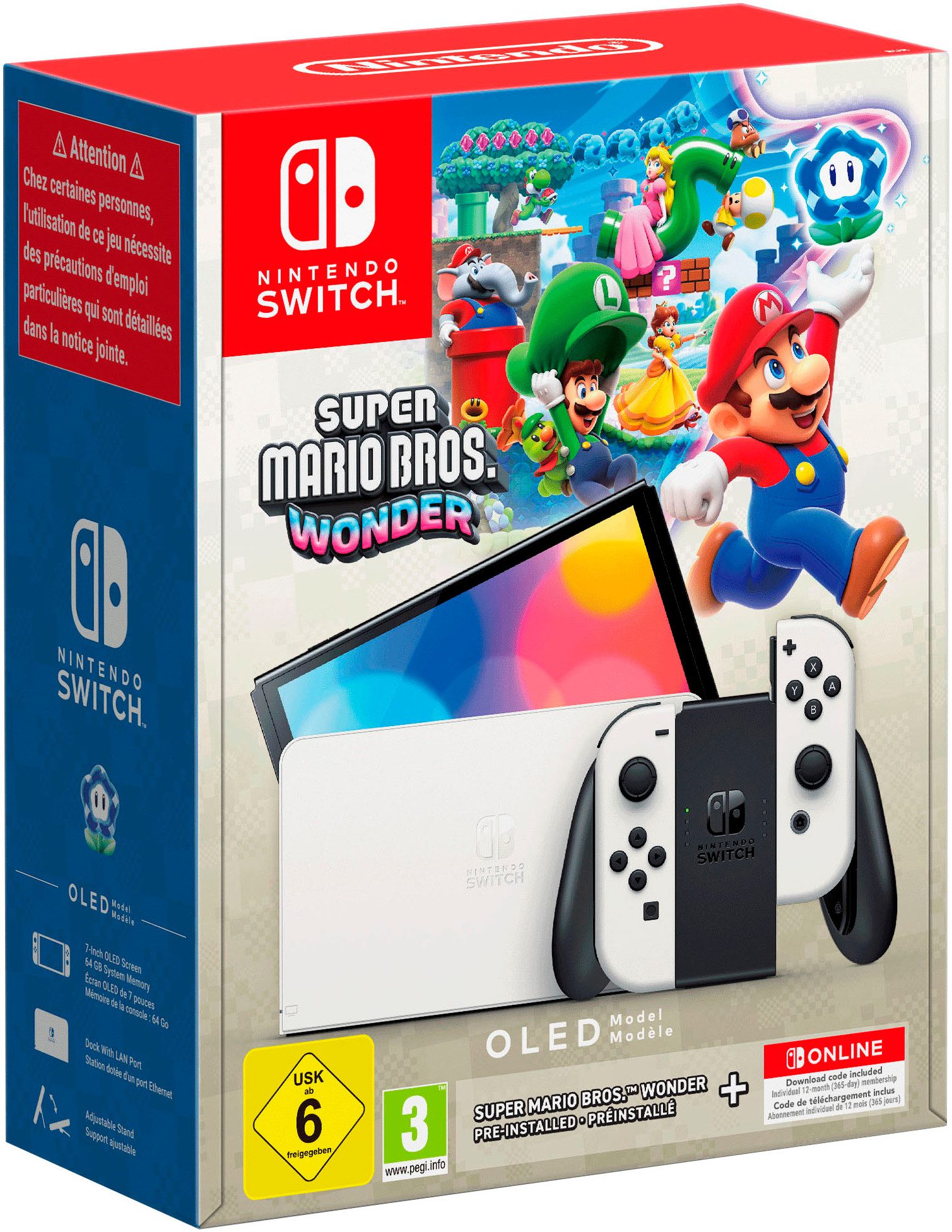 Switch OLED inkl. Super Mario Bros Wonder + 12 Monate NSO