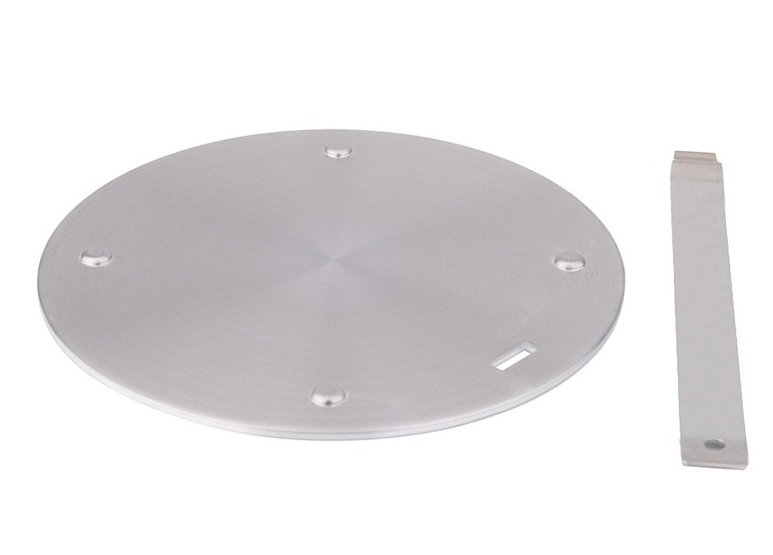 Cheffinger Kochfeld-Adapter Induktion Adapterplatte Edelstahl mit Griff Ø24cm Cheffinger CF-SSIN24