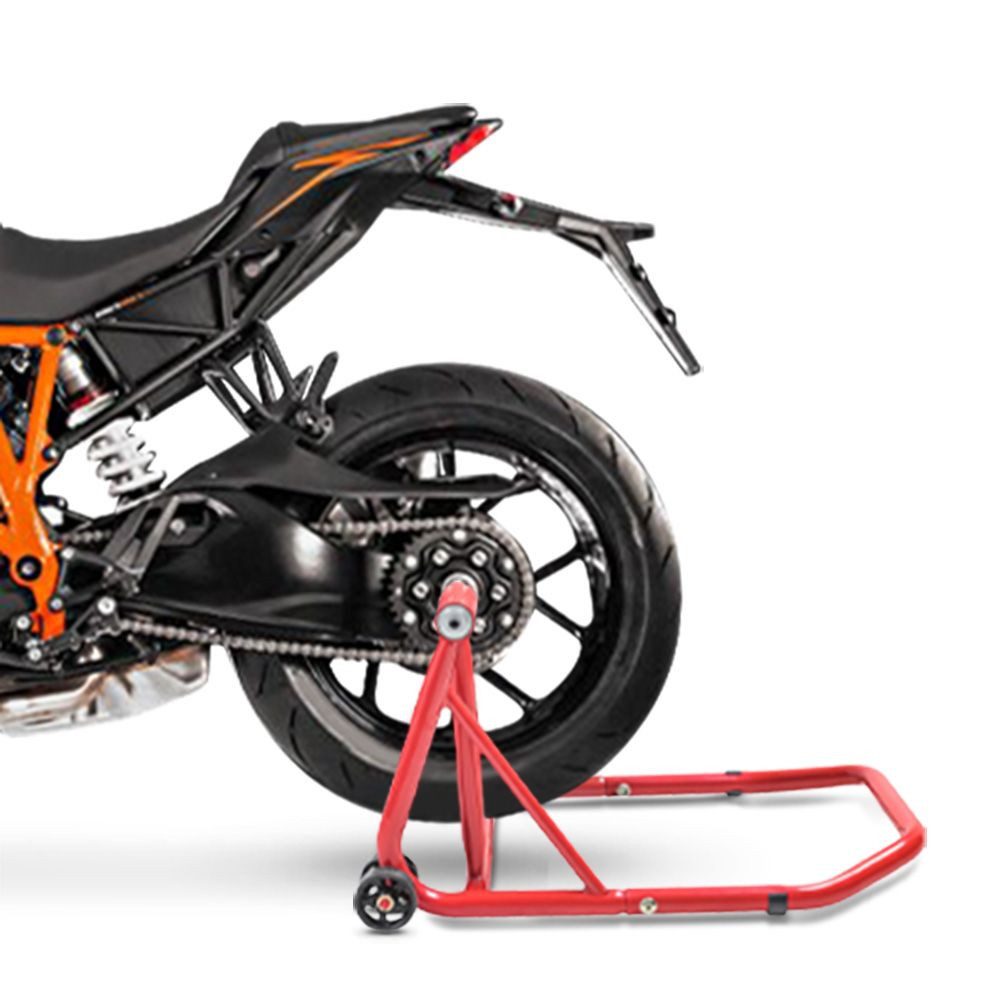 ConStands Motorradheber - Einarm Montageständer für KTM 1290 Super Duke / R 14-23 Rot Hinterr