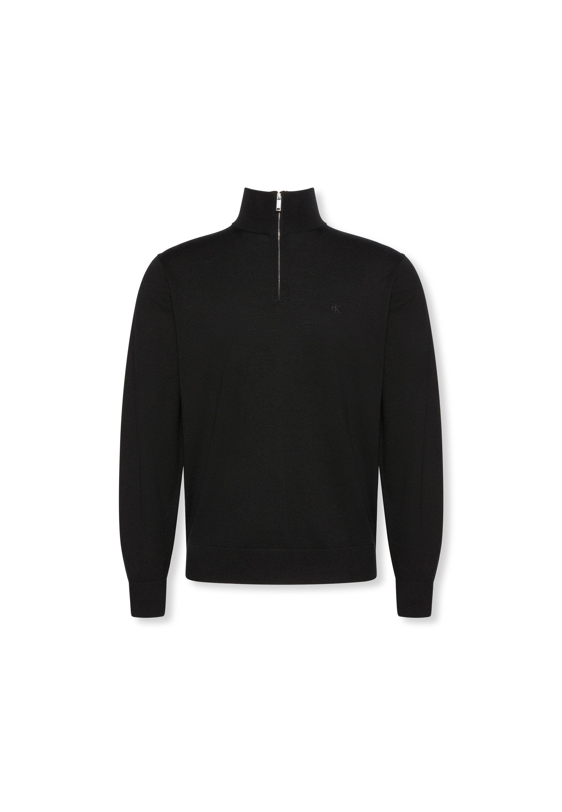 Stehkragenpullover LS 100% MERINO QZ 14GG