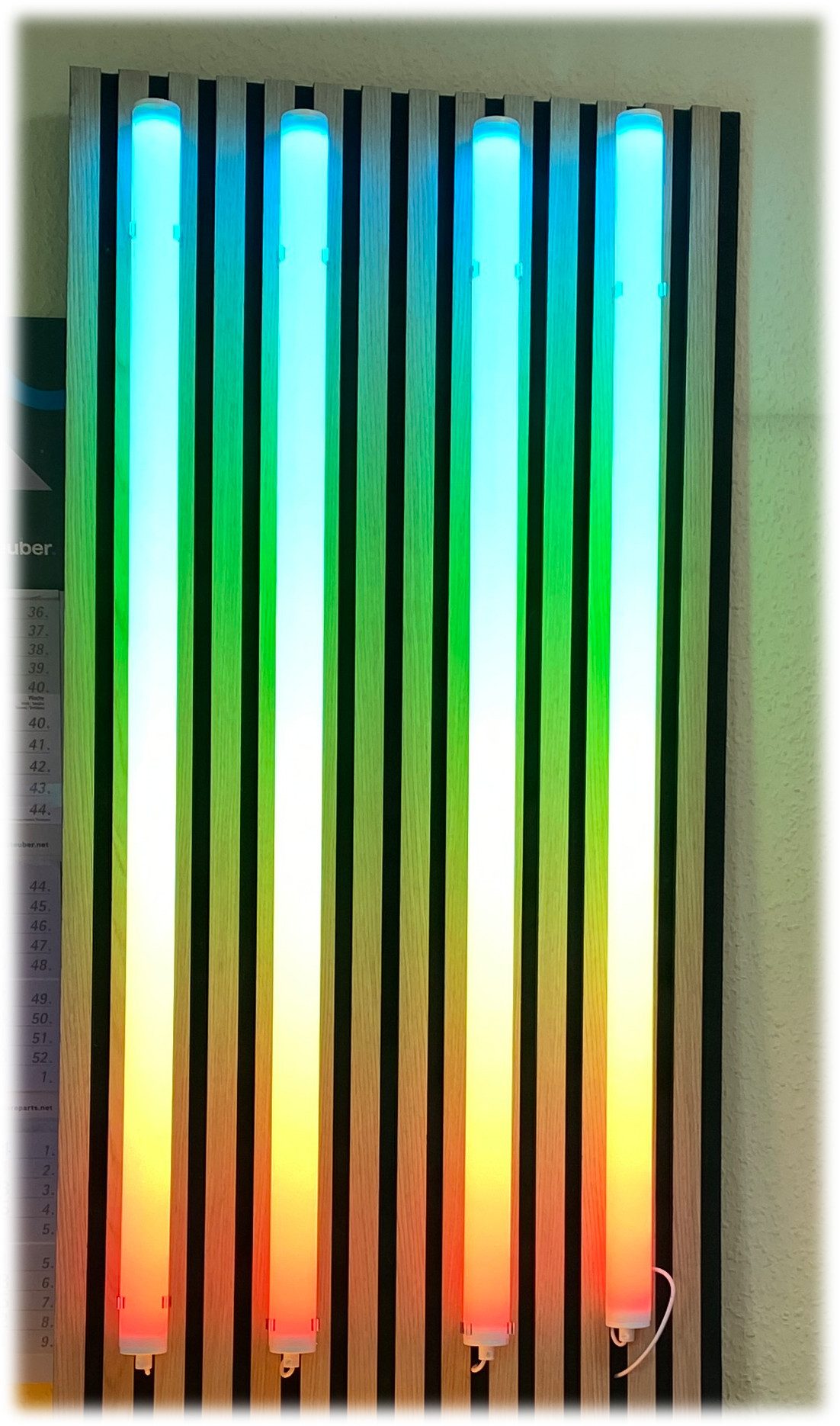XENON LED-Leuchtmittel 5363 LED SMART DIGI-Motion Leuchtstab 4x1,00m RGB +Fernbed.+Handy Steu, Xenon / Mehrfarbig