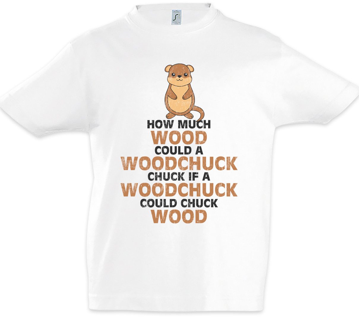 Urban Backwoods Print-Shirt Woodchuck Kinder T-Shirt Holzfäller Axt Waldarbeiter Förster Logger (1-tlg) Lumberjack Woodcutter Woodsman Woodworker