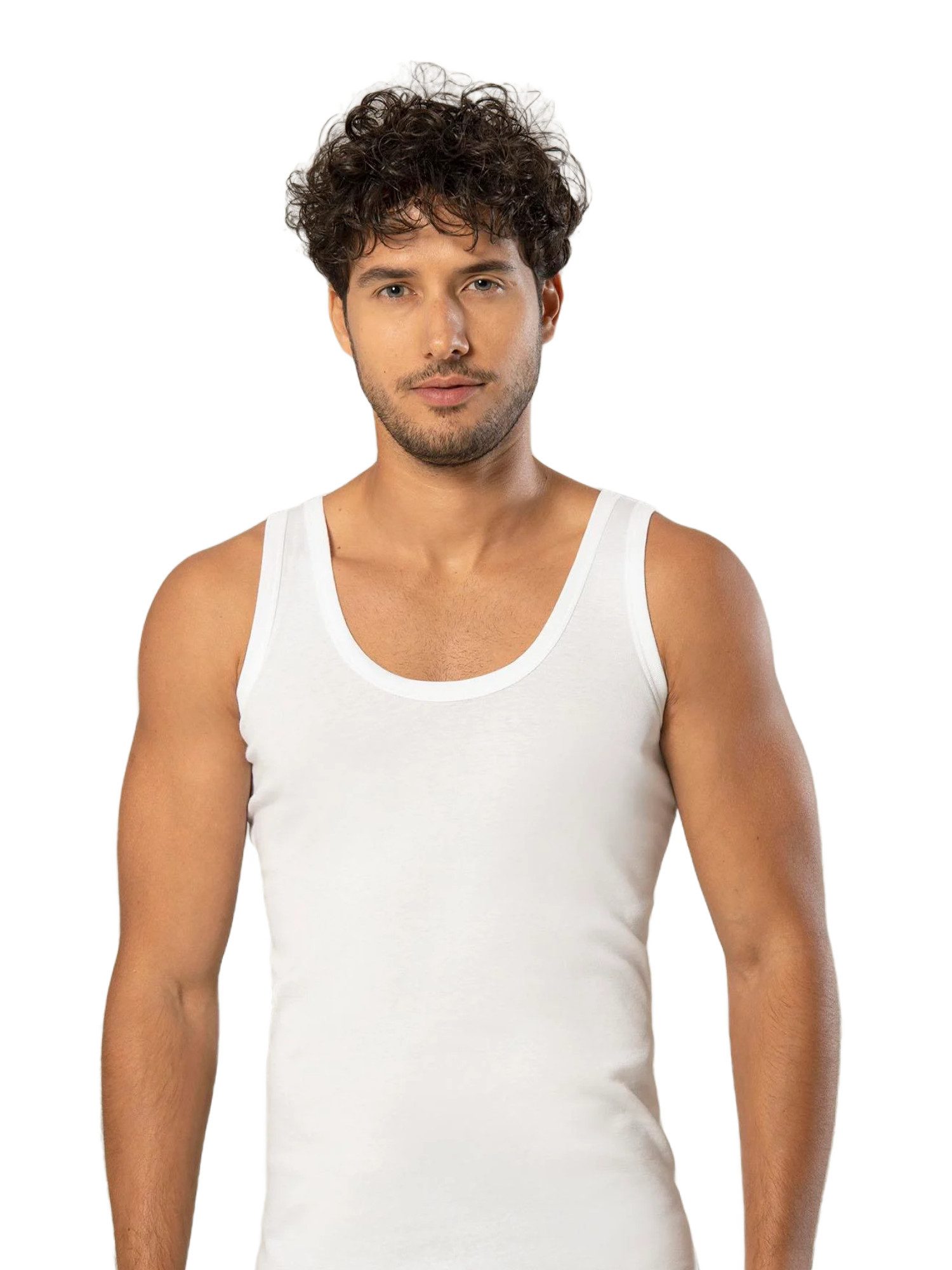 erdem iç giyim Tanktop Erdem 6-teiliges Unterhemd aus gekämmter Baumwolle, weiß, 11006