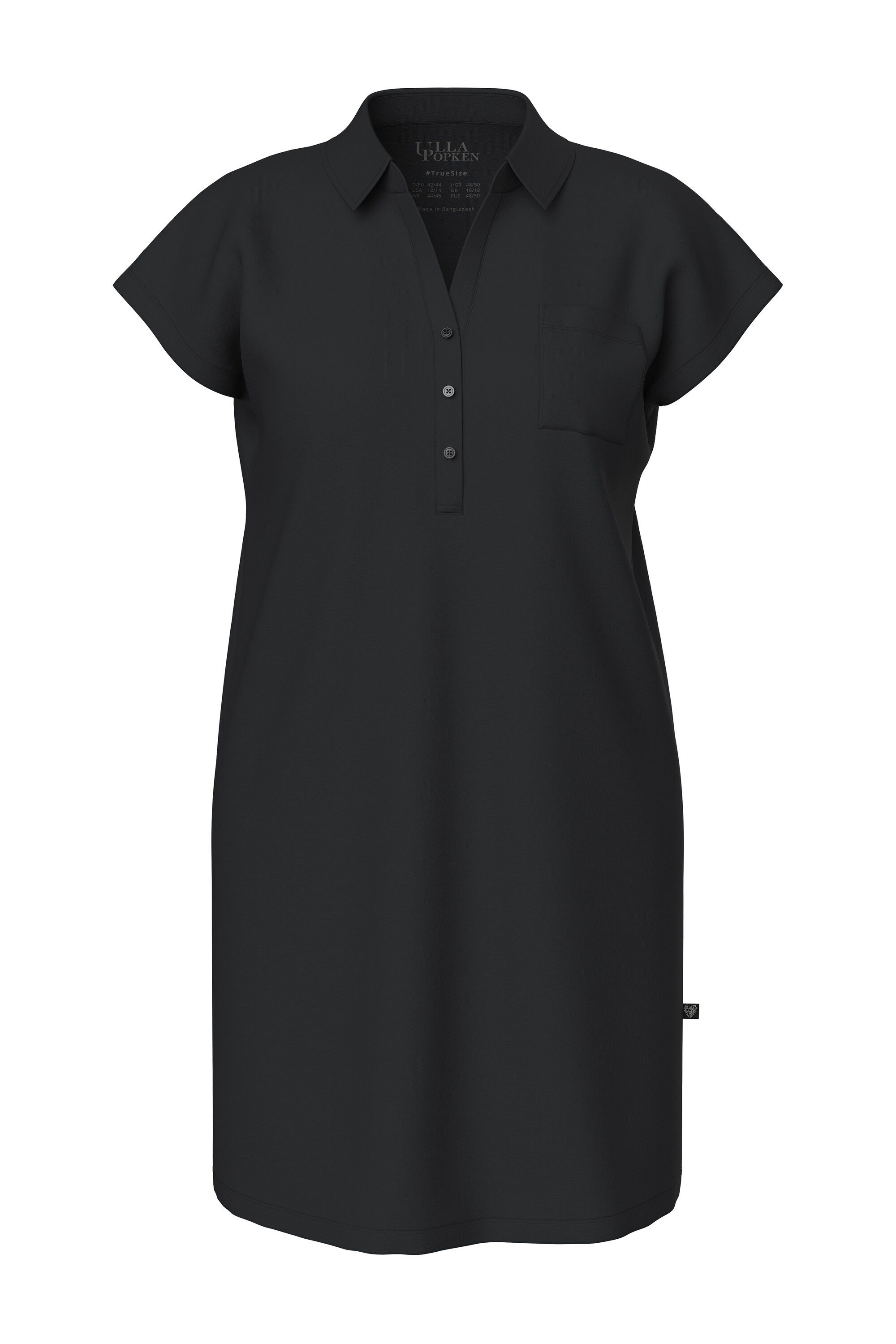 Ulla Popken Nachthemd Nachthemd oversized Hemdkragen V-Ausschnitt günstig online kaufen