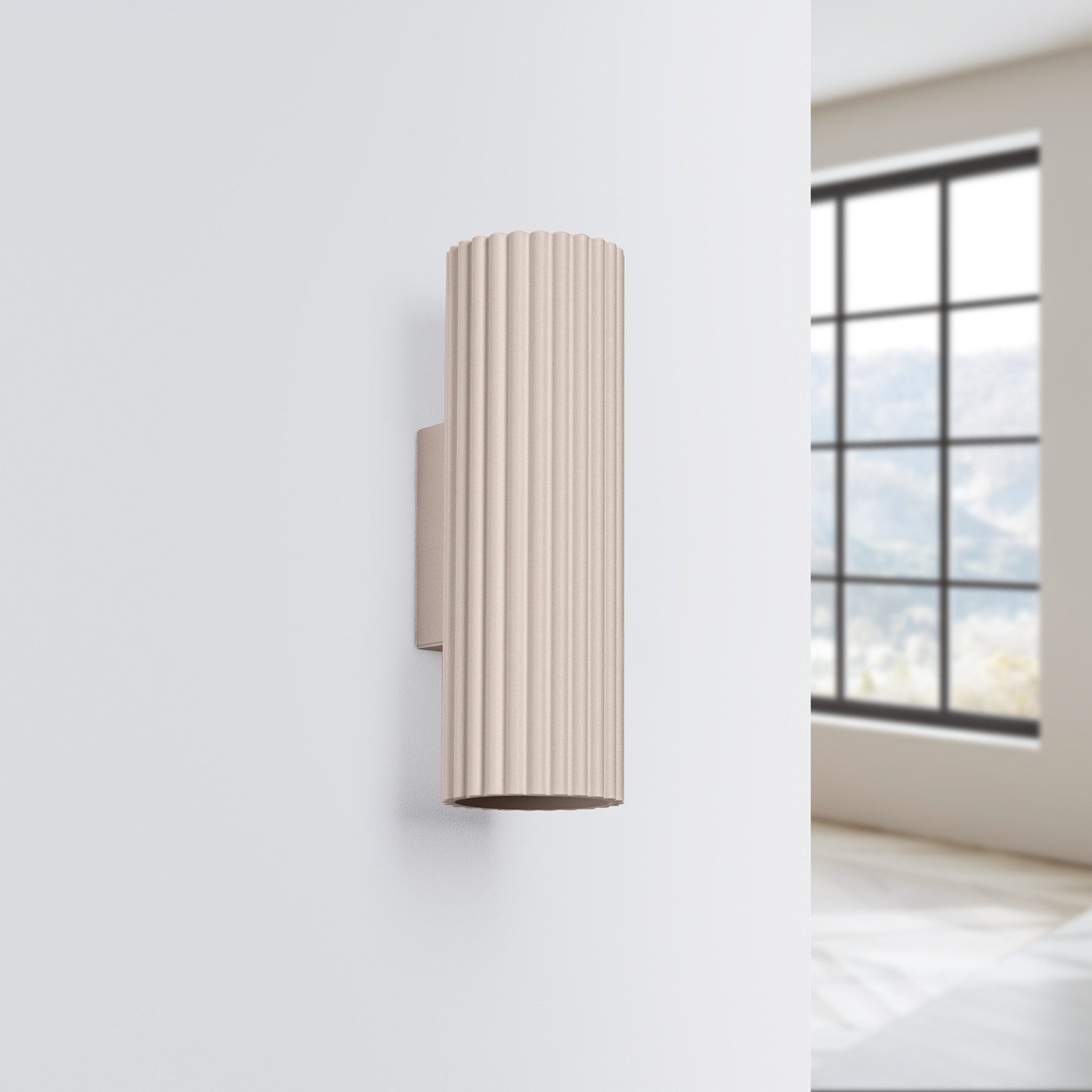 SOLLUX lighting Wandleuchte Wandleuchte Karbon 20 Taupe, Nicht enthalten