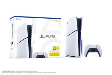 Playstation PS5 Konsole Slim Edition Disc Laufwerk mit 1 Controller (Bundle), 1TB SSD Console, 4k, Gaming Konsole