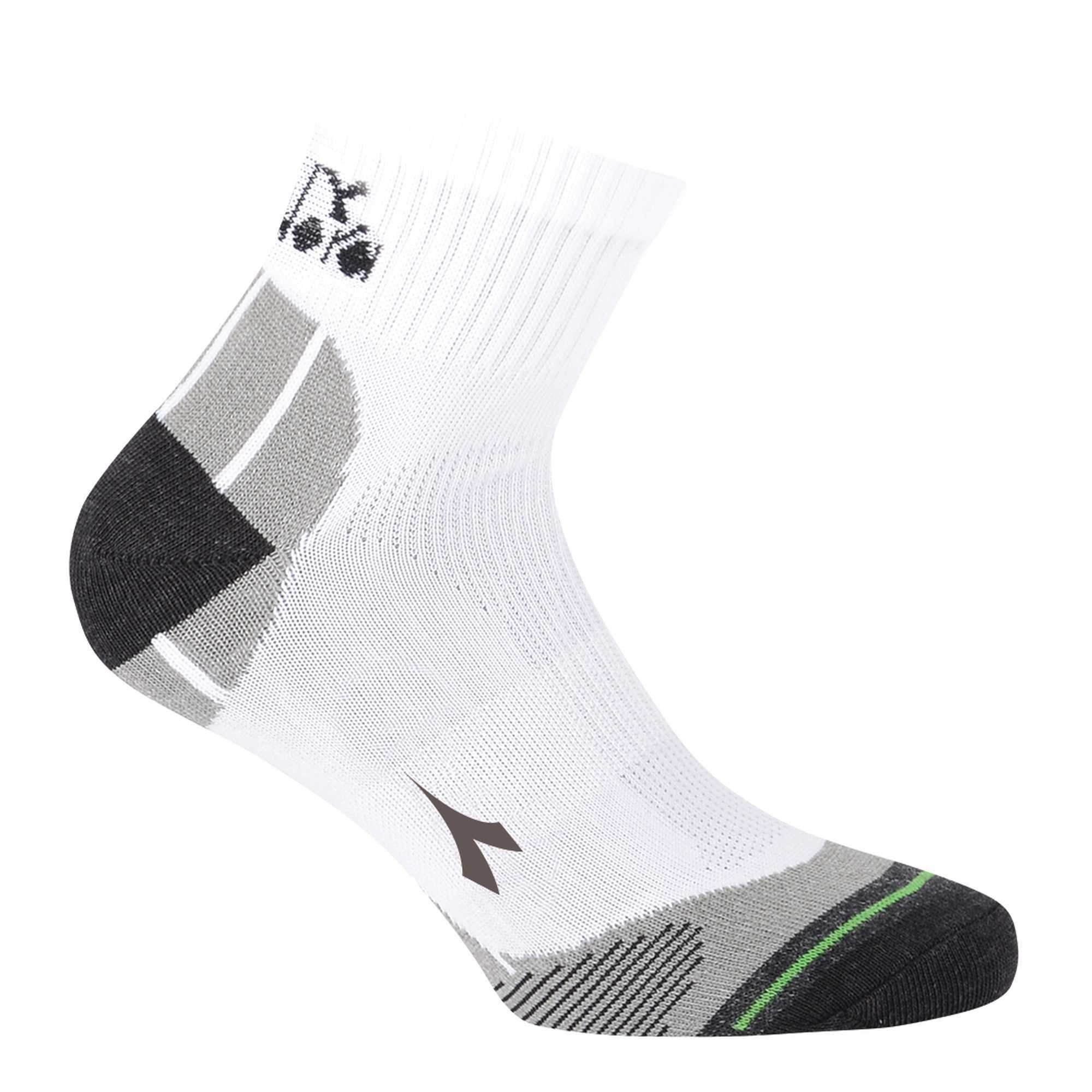 Unisex Sportsocken, - Weiß Quarter 6er Sportsocken Pack Diadora Socken