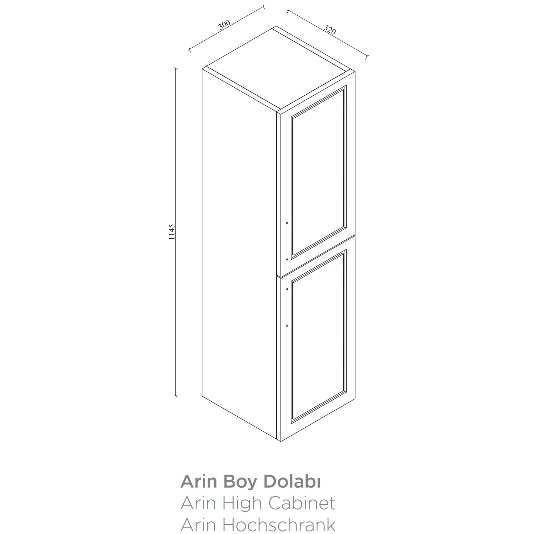 Karen Hochschrank Hochschrank Arin Weiß Landhaus-Stil
