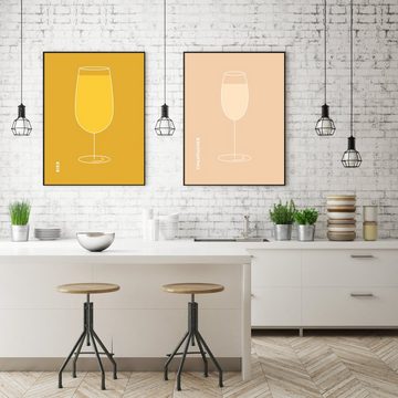 MOTIVISSO Poster Champagner im Glas