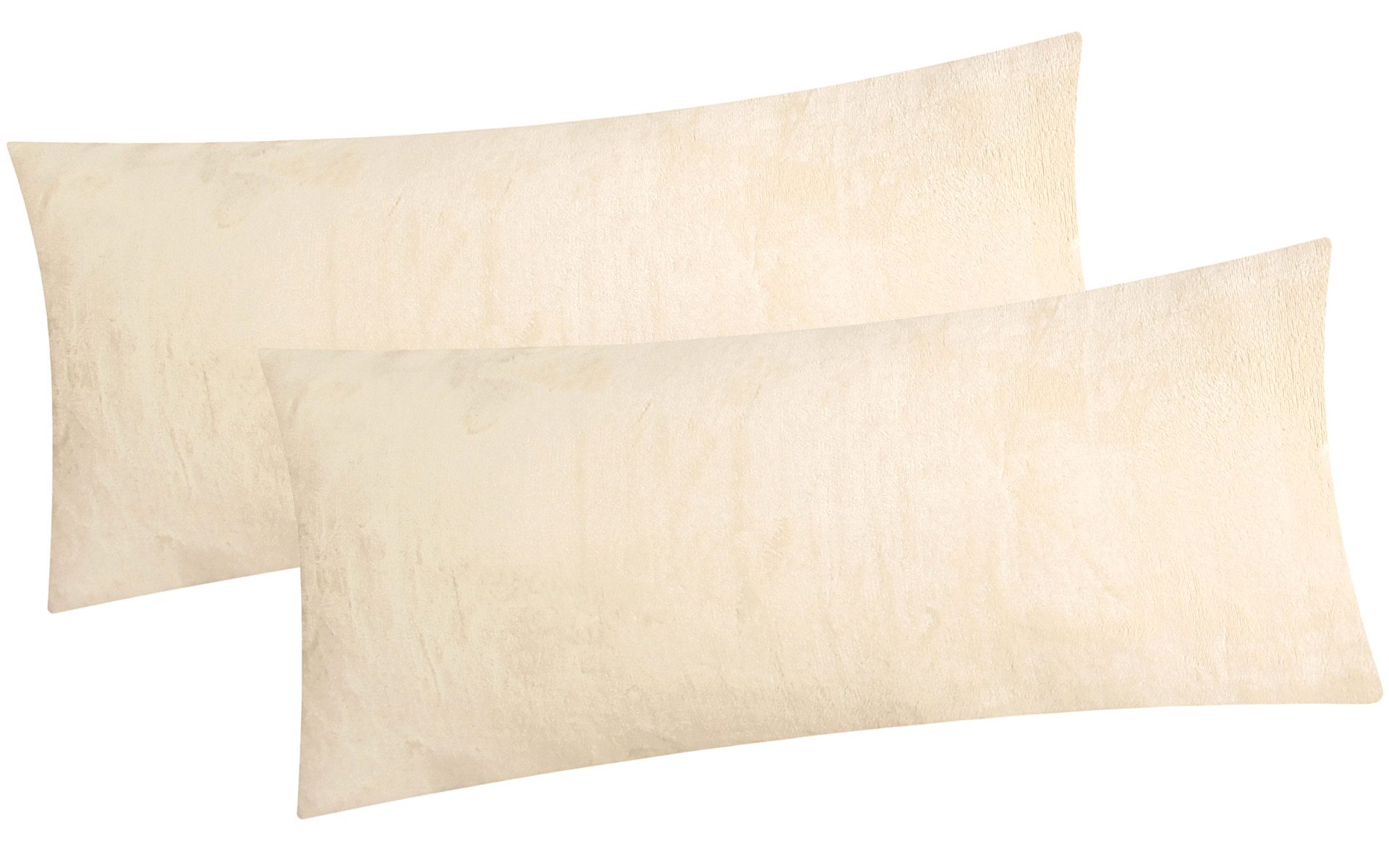 Heubergshop Kissenbezug, (2 Stück), 2er Set Fleece 40x80cm Winter - Ecru - günstig online kaufen