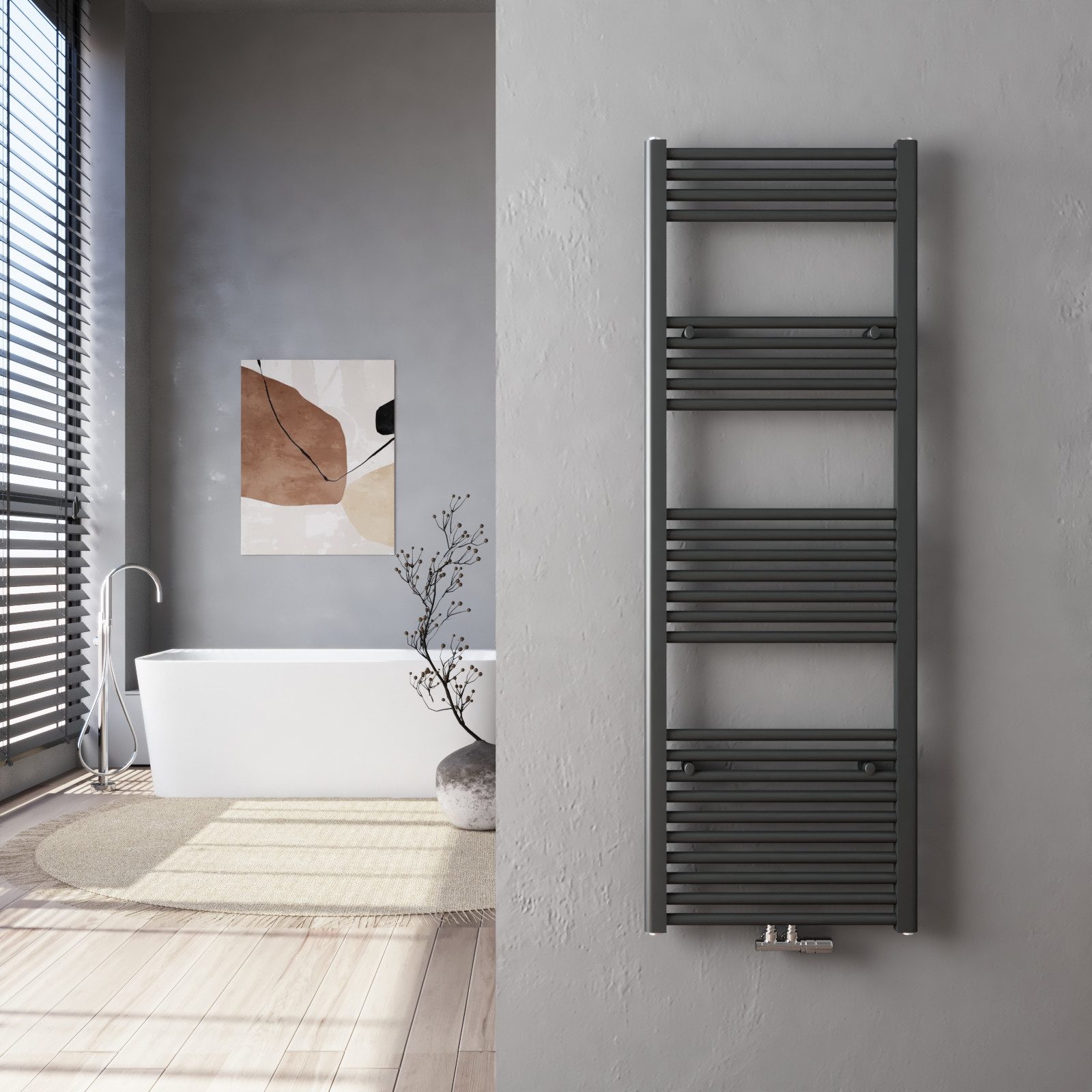 MEYKOERS Badheizkörper Handtuchwärmer Groß Mittleanschluss Seitenanschluss, günstig online kaufen