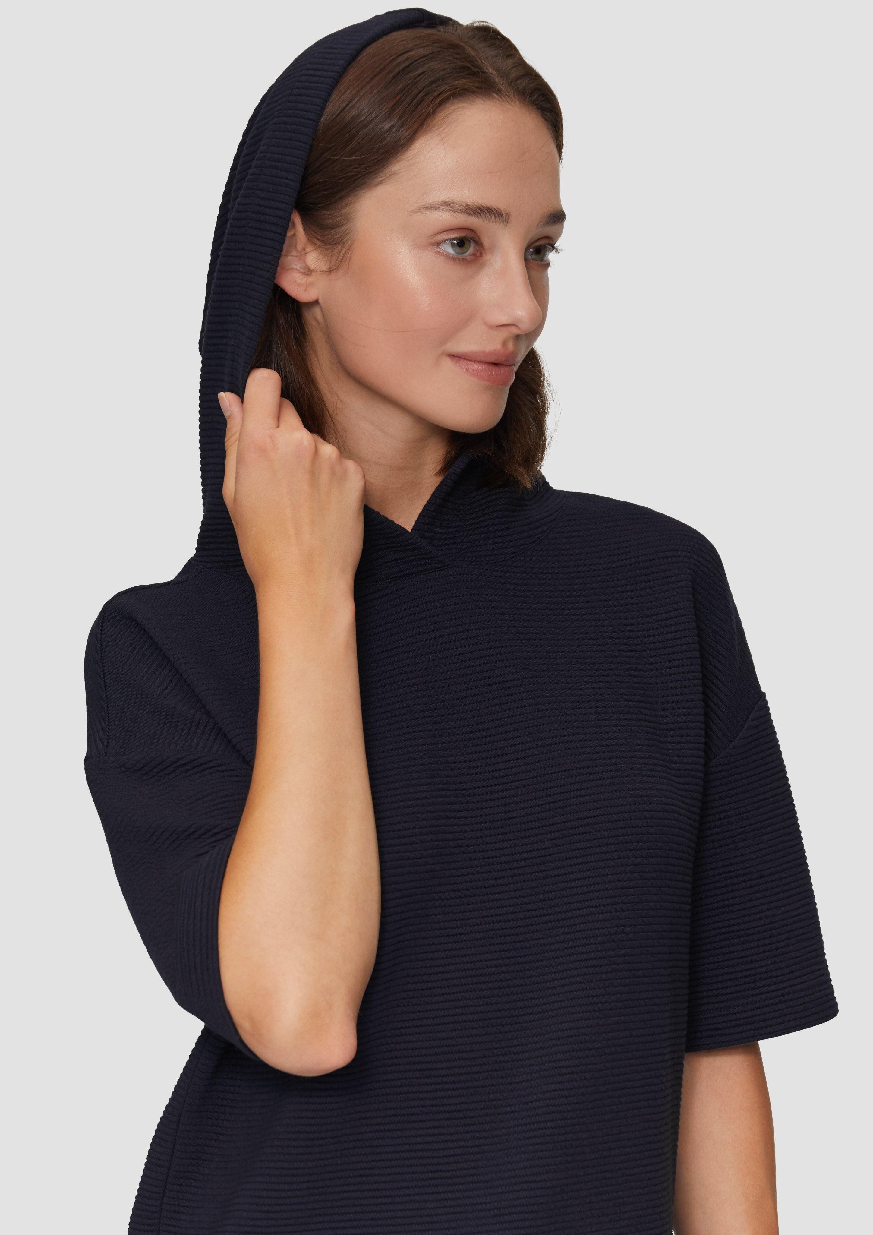 s.Oliver Kurzarmshirt Kurzarm-Sweatshirt mit Strukturmuster günstig online kaufen