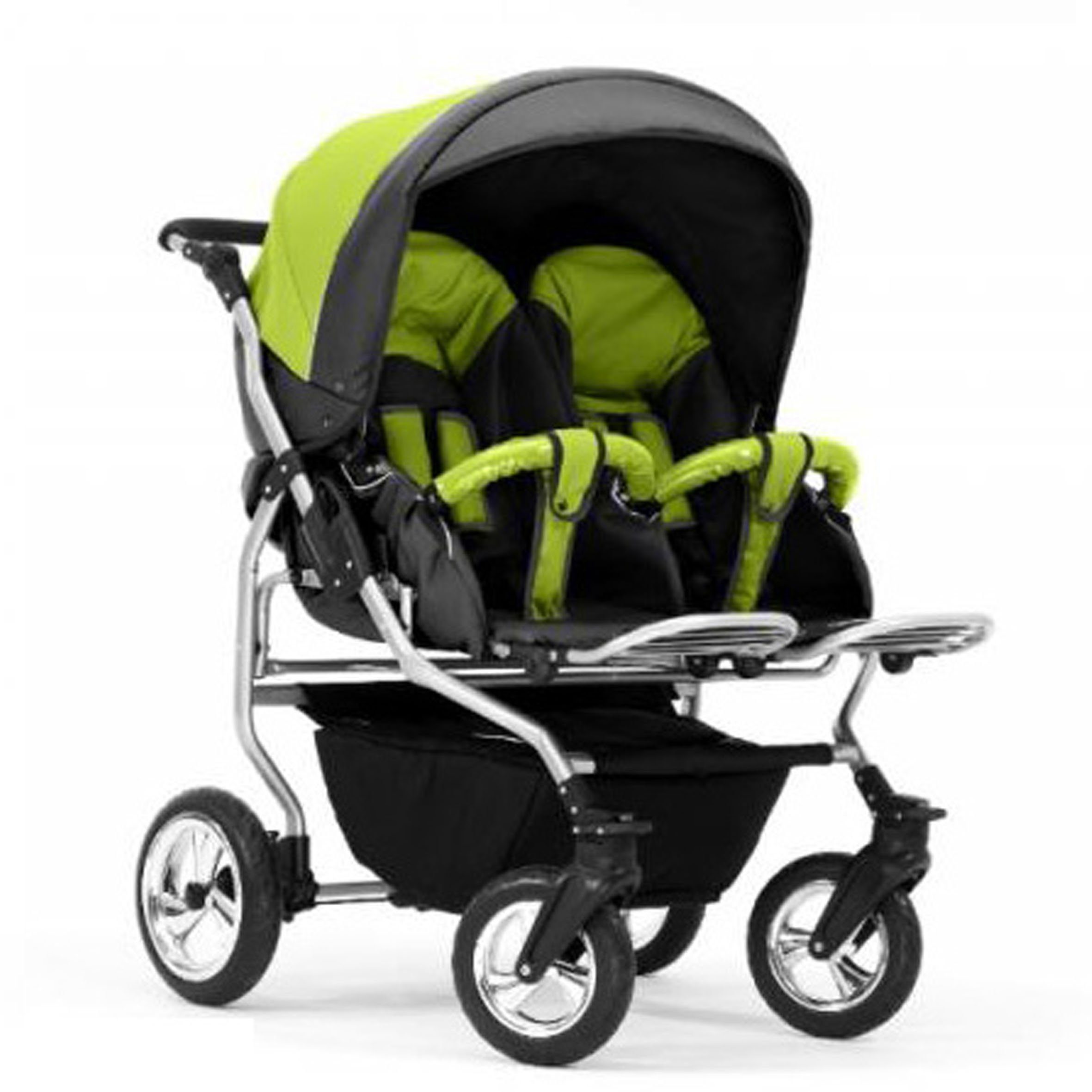 BabyMerc Zwillingswagen Duo 2 in 1 inkl. Sportsitze und umfangreichen Zubehör in 20 Farben