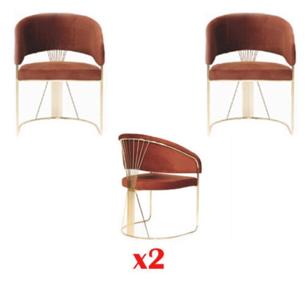 JVmoebel Loungesessel, Küchen Wohnzimmer Esszimmer Set Designer Stuhl 2x Stühle