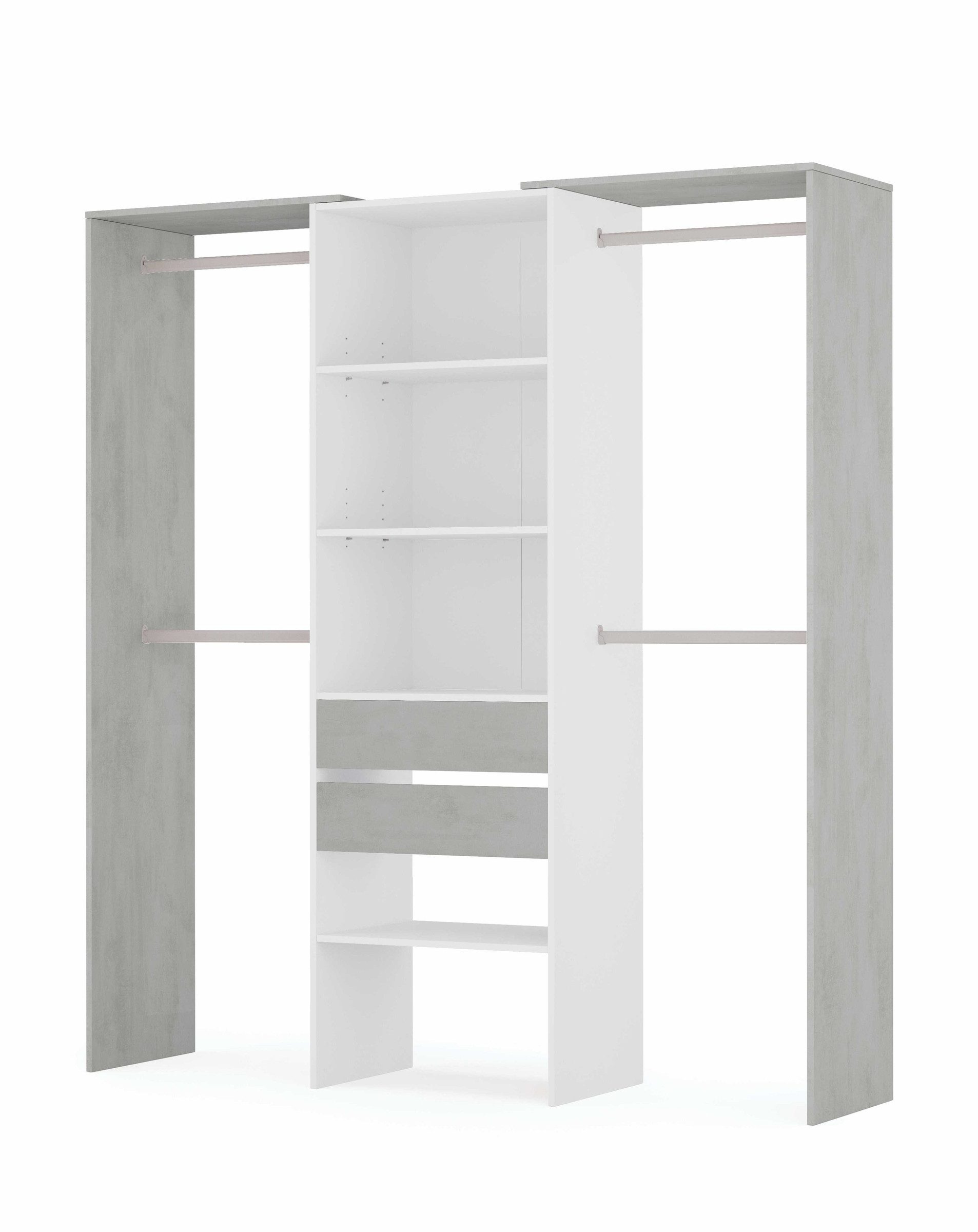FORES HABITAT Kleiderschrank in Artik-Weiß / günstig online kaufen