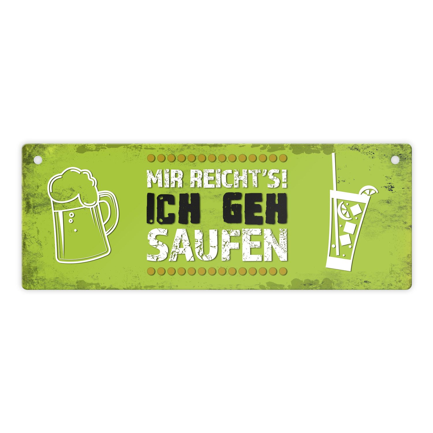 speecheese Metallschild Metallschild mit Spruch Mir reicht's! Ich geh