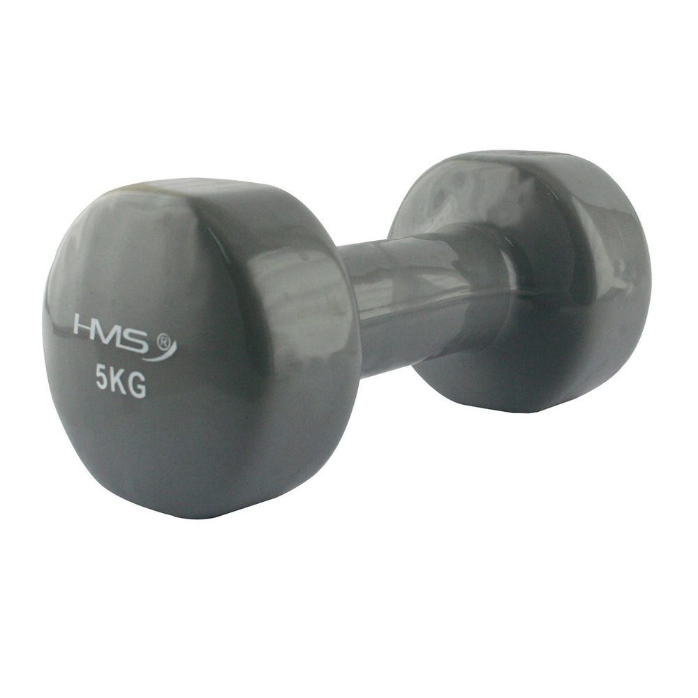 HMS Kurzhantel Trainingshantel Gymnastikhantel Fitnessgewicht, (Spar-Set, 5 kg), Gusseisen, Vinylbeschichtung, ergonomische Form