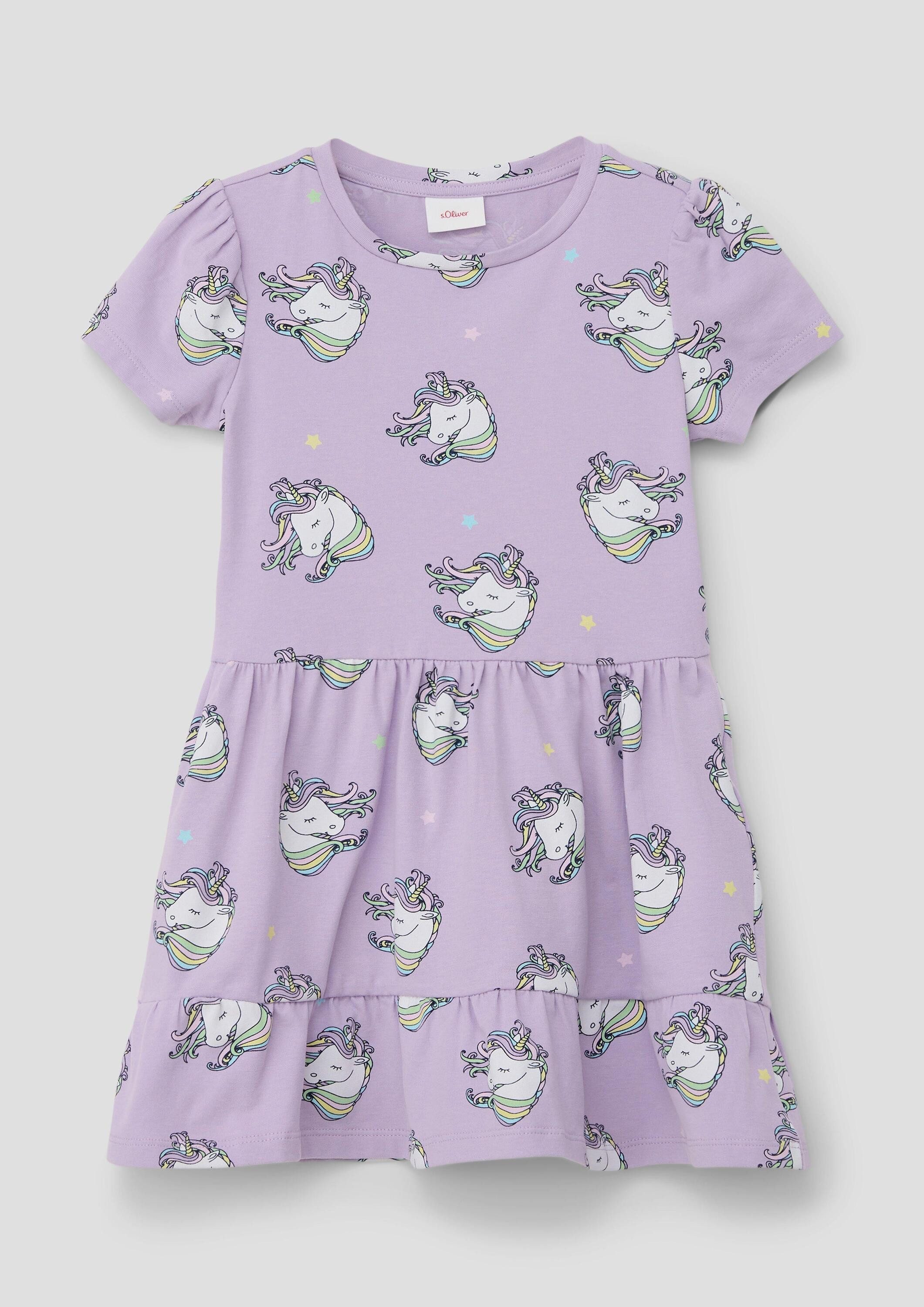 s.Oliver Minikleid Kleid Kleid mit All-over-Print