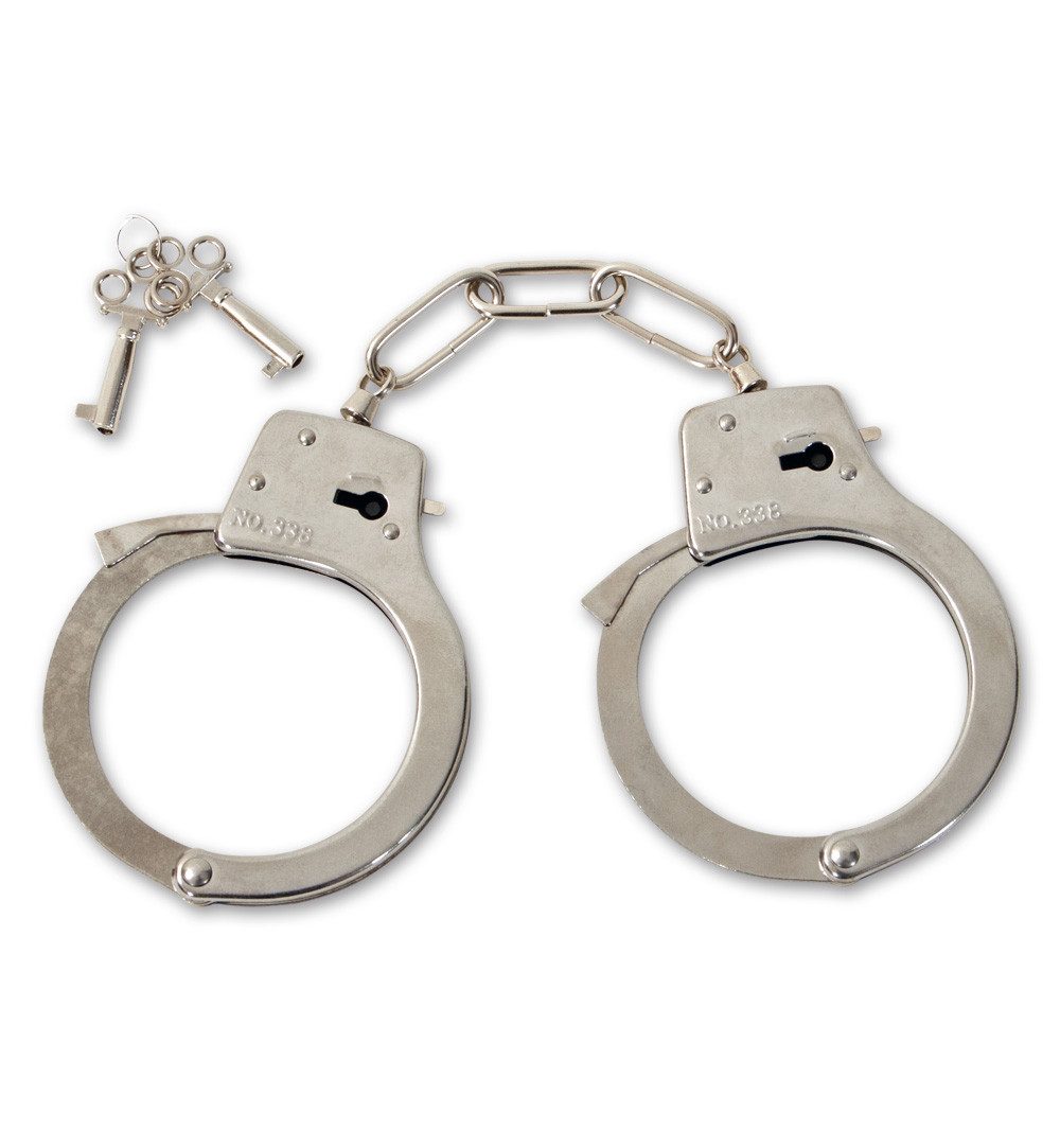 Fries Polizei-Kostüm Metall Handschellen mit 2 Schlüssel Polizei Halloween Karneval Party
