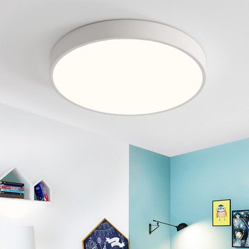 style home Deckenleuchte LED Deckenlampe, 12W, Ø23*5cm, Warmweiß, 3000K, Modern Runde Lampe für Küche Diele Flur, Weiß