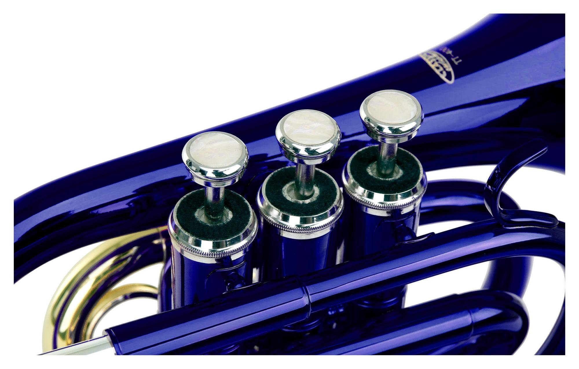 Classic Cantabile Trompete TT-400 Taschentrompete Bb, inkl. Koffer & Mundstück, Trompete im Taschenformat, Schallbecher: 93 mm