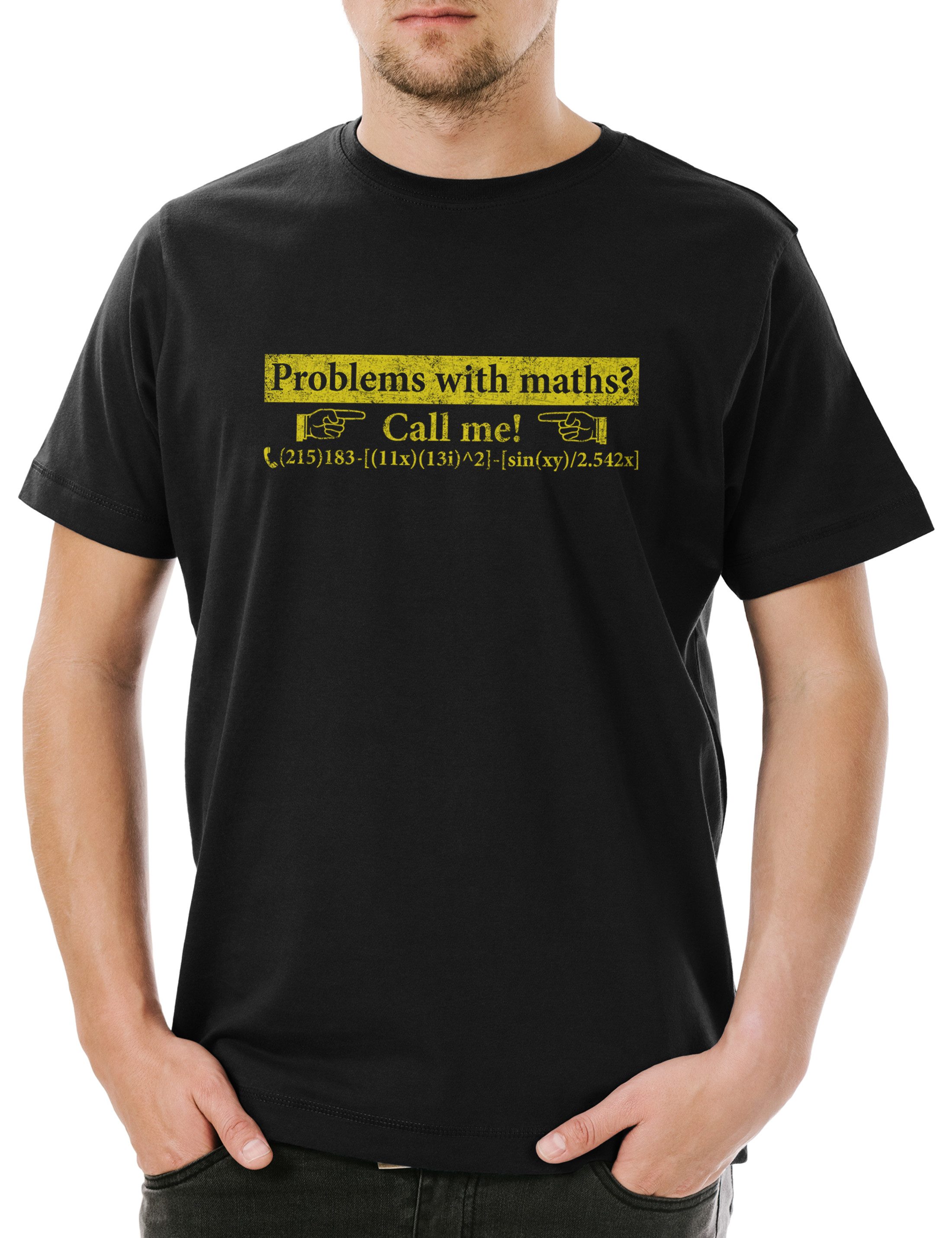 Print-Shirt Problem with Maths Herren T-Shirt Geek Nerd Fun Informatiker Mathe