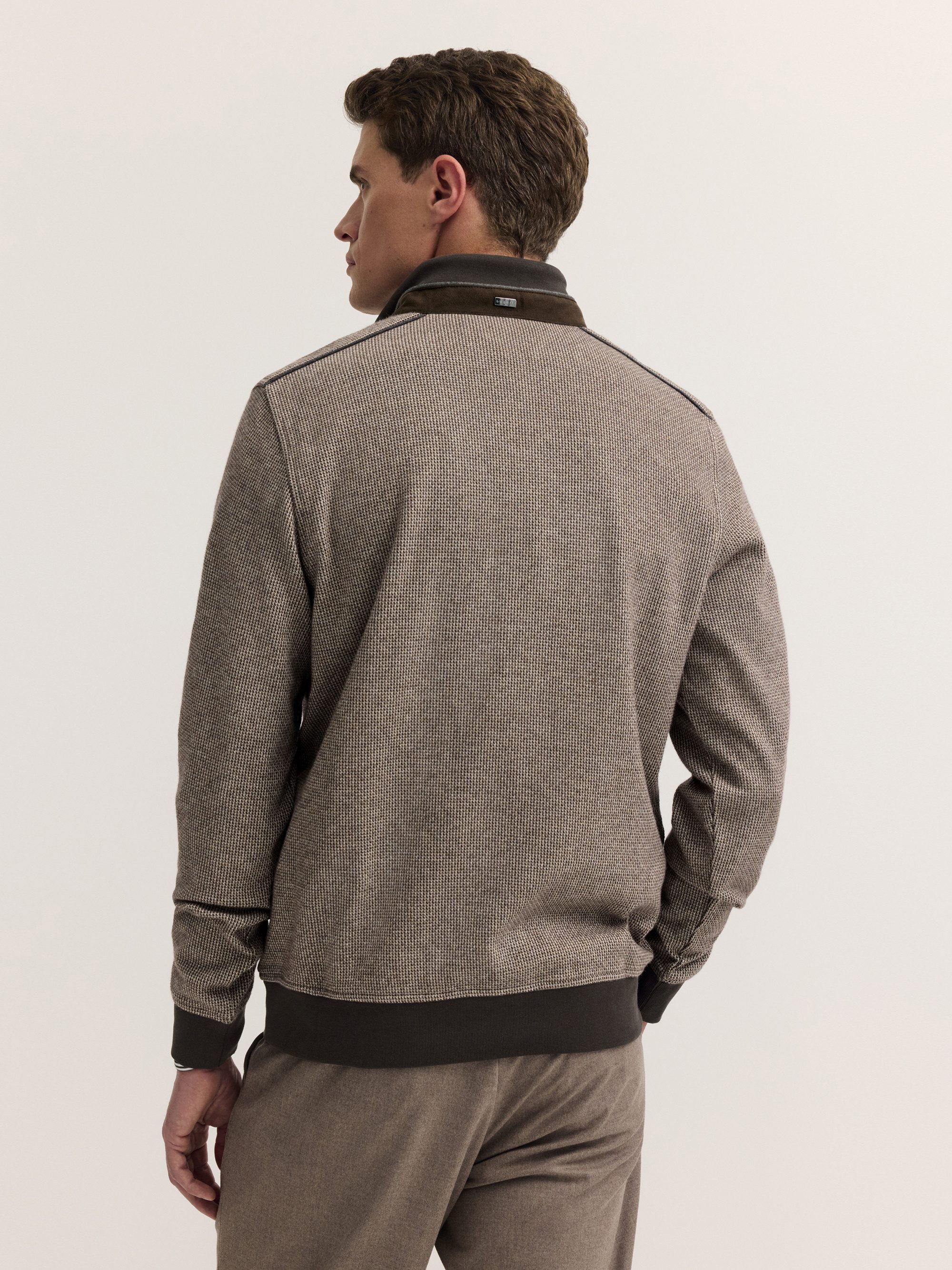 bugatti Troyer Modern Fit Modern Fit Baumwollmix Struktur