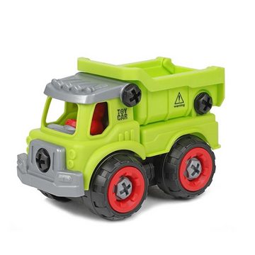 Toi-Toys Spielzeug-Krankenwagen Baufahrzeuge Set 4 Autos und Schraubendreher Bausatz