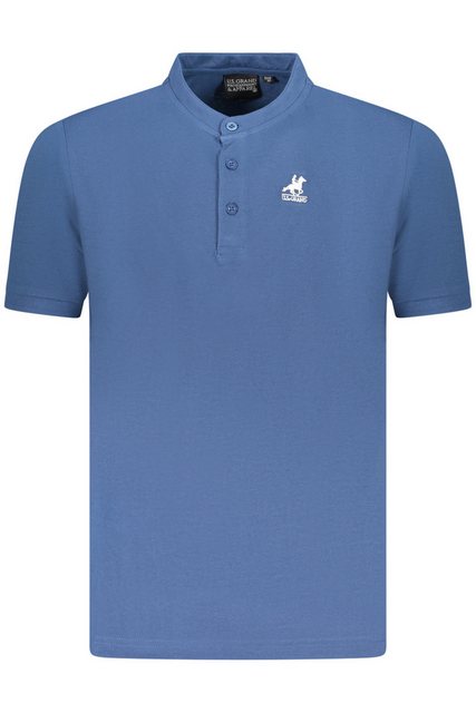 U.S. GRAND POLO Poloshirt Blaues Herren-Poloshirt mit Stehkragen & Stickere günstig online kaufen