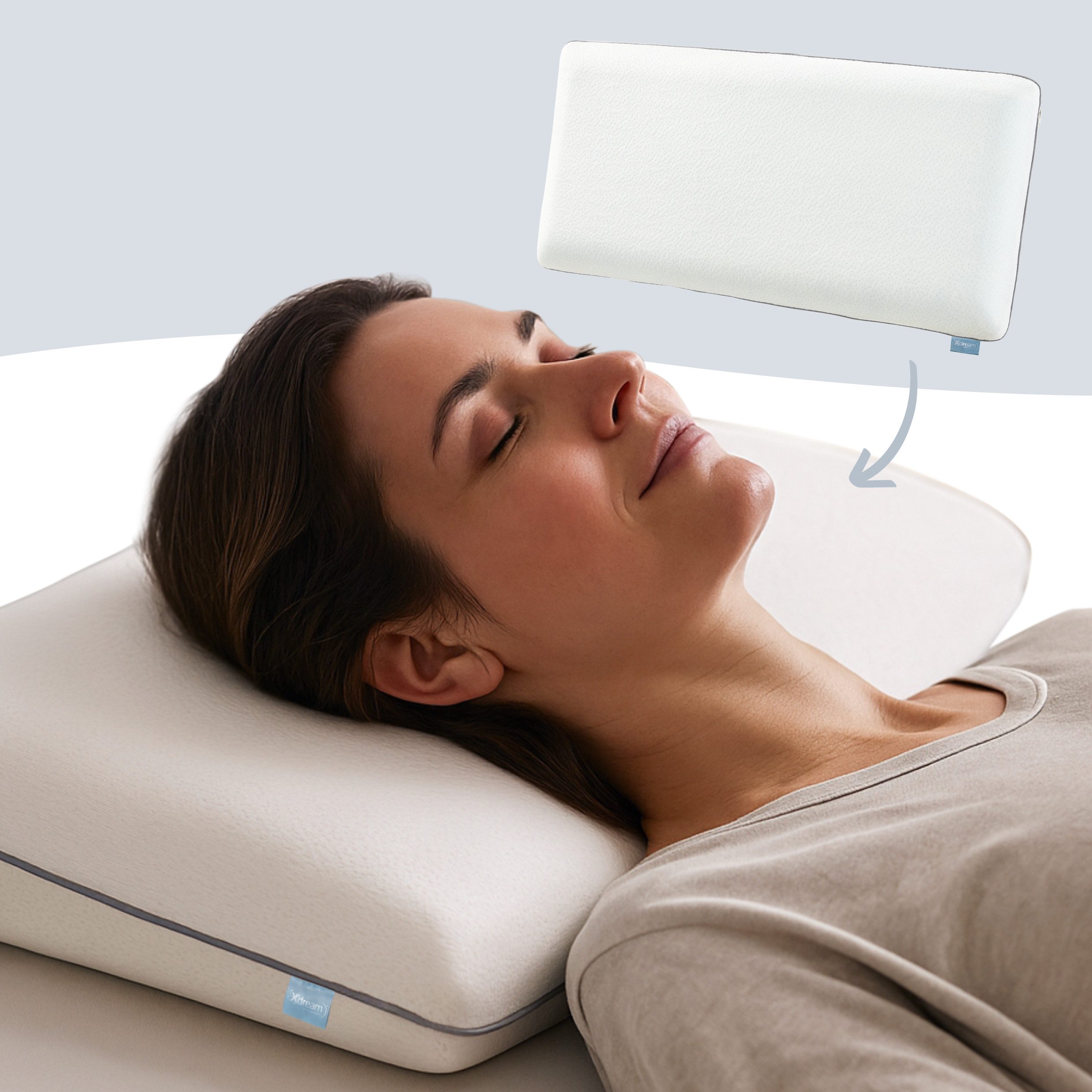 XDREAM Nackenstützkissen Ergonomisches Kissen mit zwei unterschiedlich fest günstig online kaufen