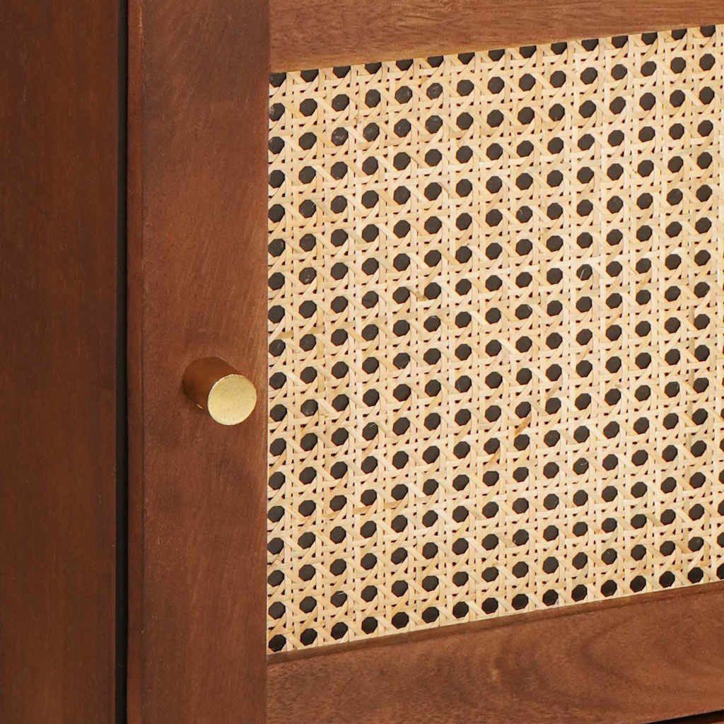 vidaXL Sideboard Hohes brett Braun 40 x 33,5 x 110 cm Massivholz (1 St)