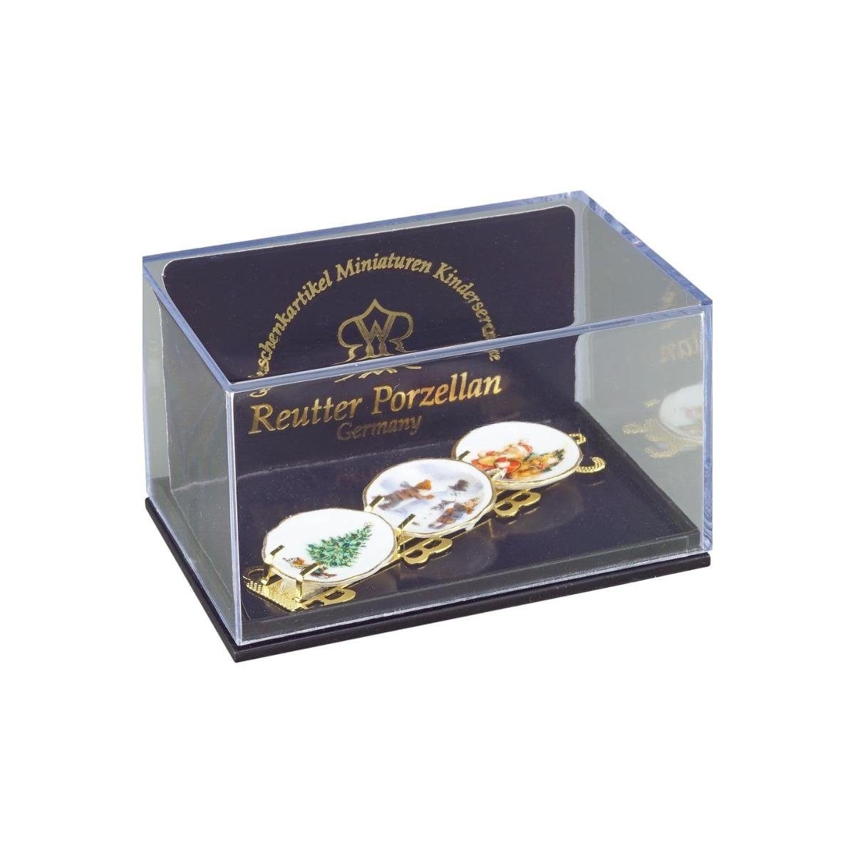 Porzellan Reutter Tellerregal 001.388/6 Miniatur Dekofigur "Weihnachten", -