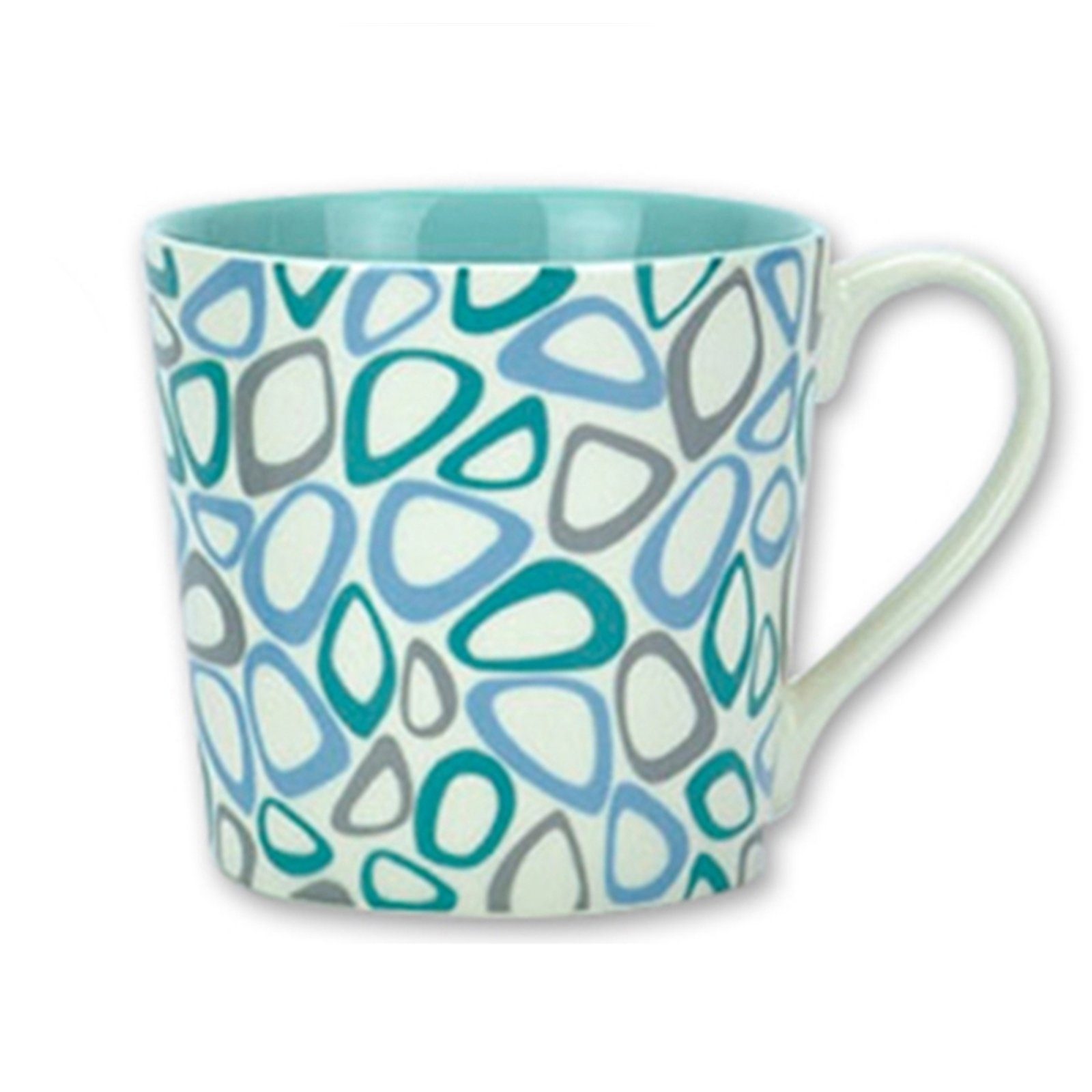 Jameson + Tailor Tasse Becher Steine Türkis Retro Collection, 1-tlg., Porzellan, Kaffeetasse Teetasse Milchtasse