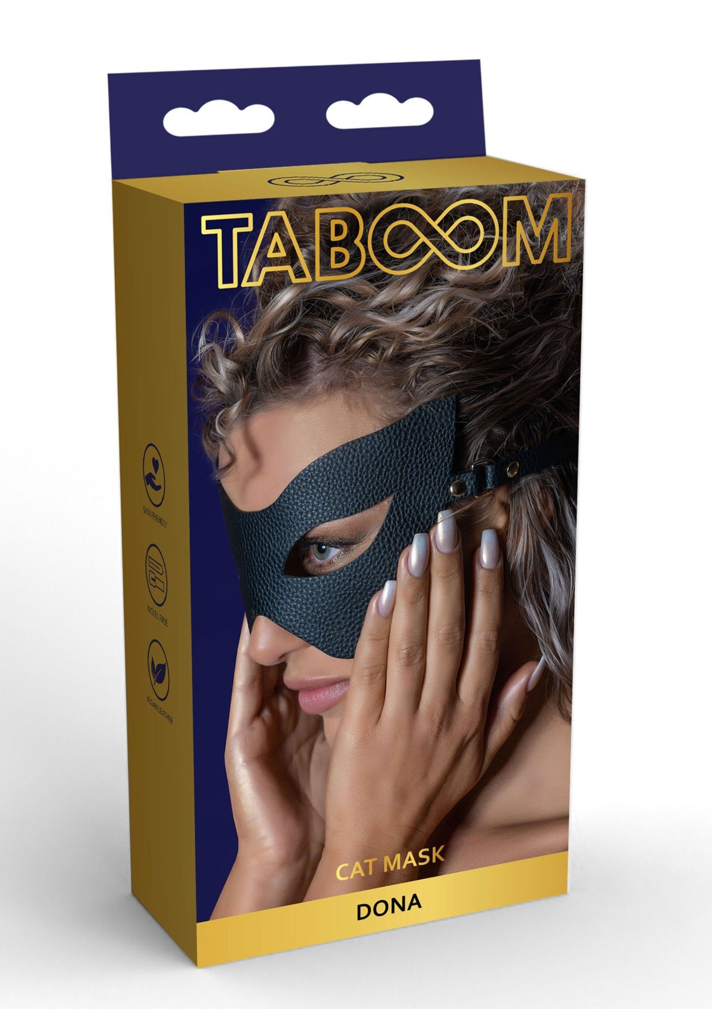 Taboom Augenmaske Deluxe Cat Mask schwarz, - Augenmaske gold