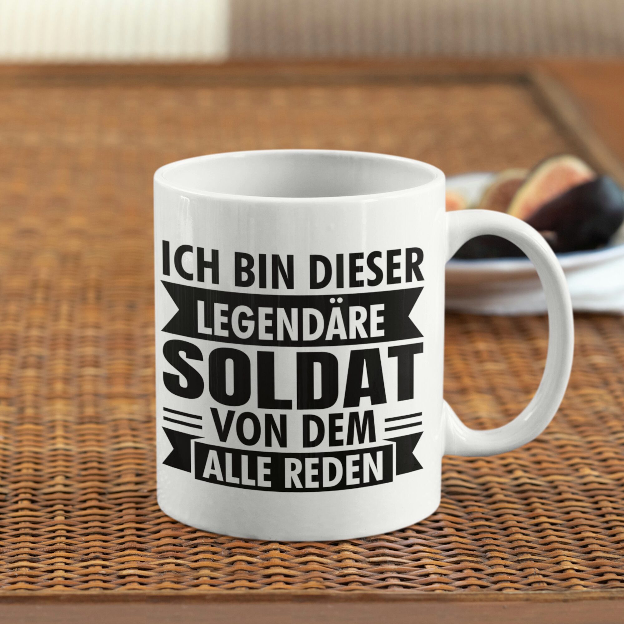 Printmacher Latte-Macchiato-Tasse Legendäre Soldat Tasse Soldaten Militär Kaffeebecher, Keramik