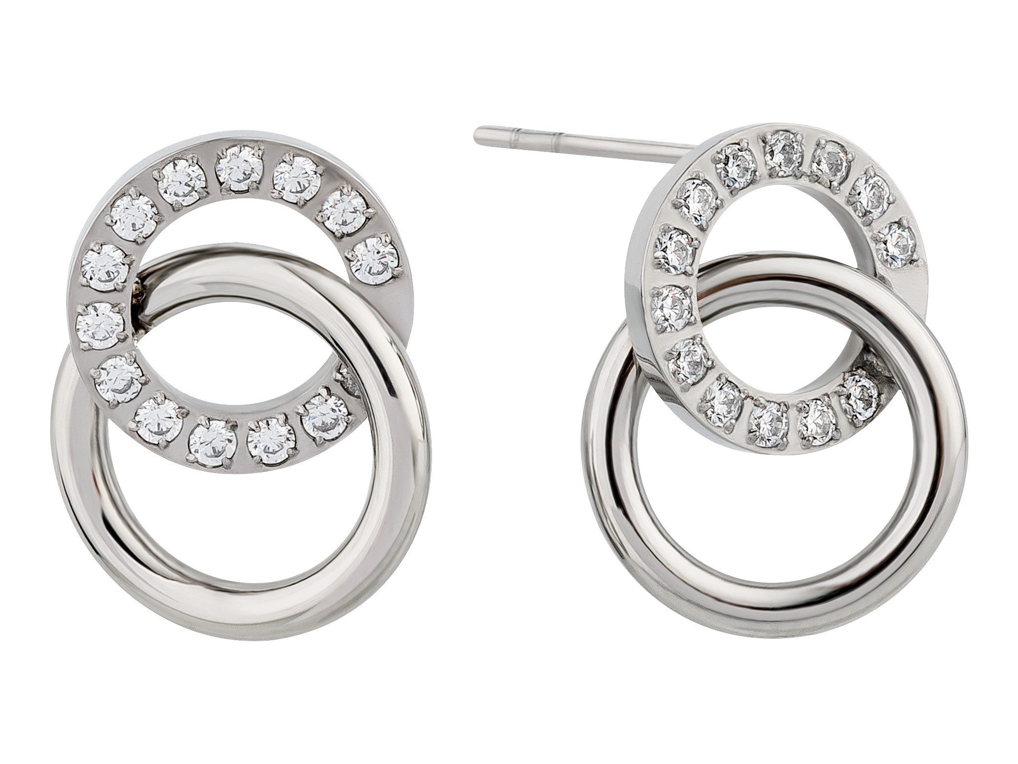 Brautkrone Paar Ohrstecker Edelstahl-Ohrringe mit Zirkonia: Zeitlose Eleganz für Braut und Alltag, Edelstahl