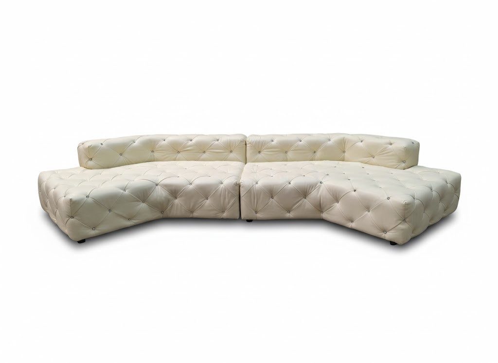 JVmoebel Ecksofa Elegantes Ecksofa aus Kunstleder in Weiß für dein Zuhause Sofort, Made in Europa