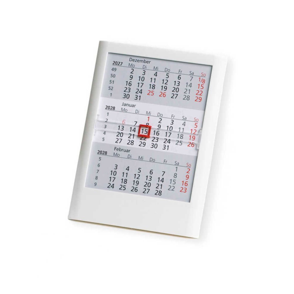 Saphir-Tec Terminkalender Tischkalender / Wandkalender 2027/2028 weiß